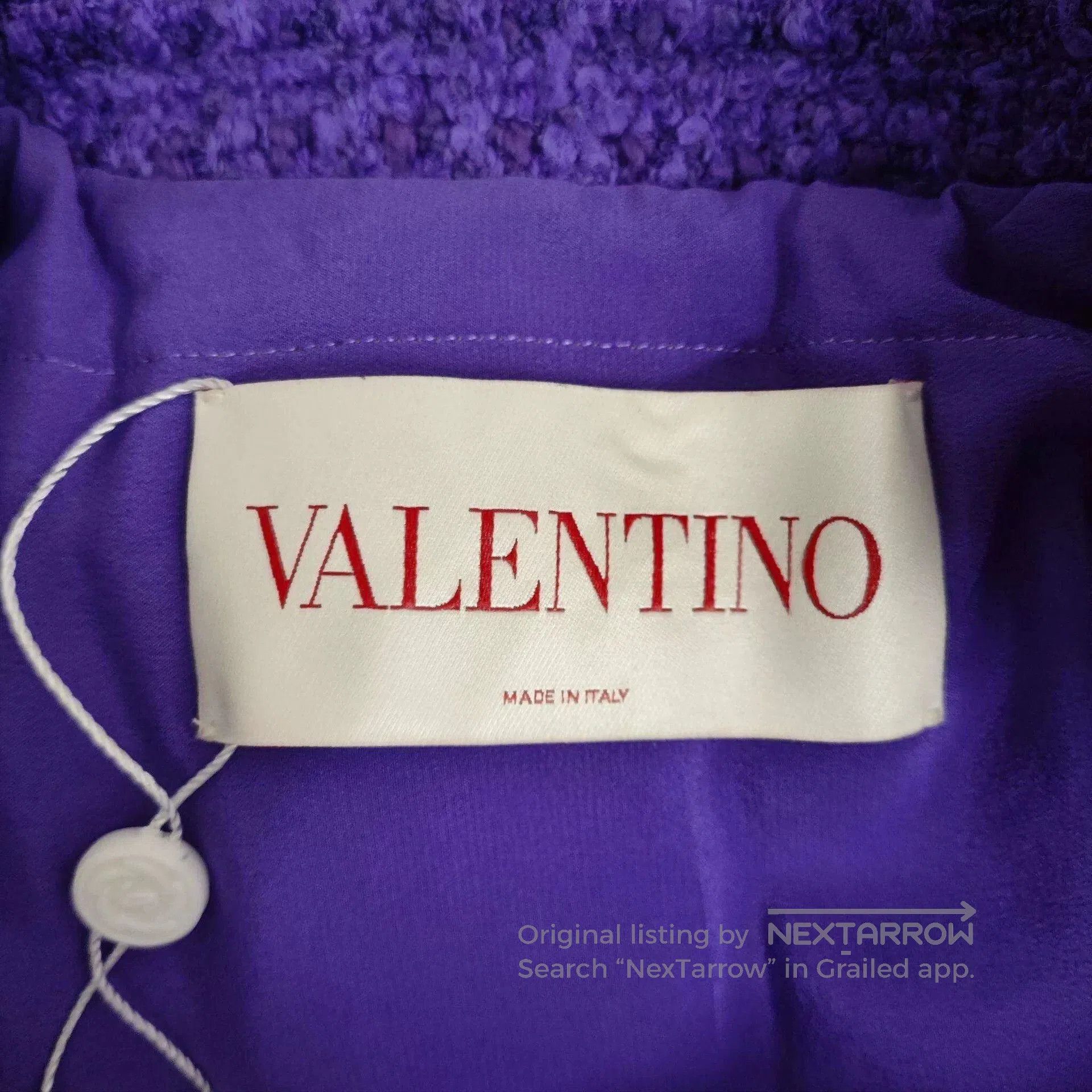 Valentino Valentino Purple Tweed Long. Size S / US 4 / IT 40 - 3 Thumbnail