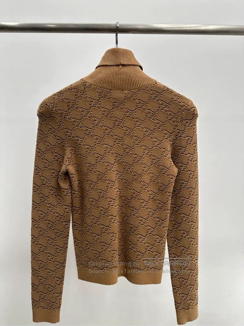 Fendi Fendi Printed long-sleeve sweater, color: coffee Size XS / US 0-2 / IT 36-38 - 2 Thumbnail