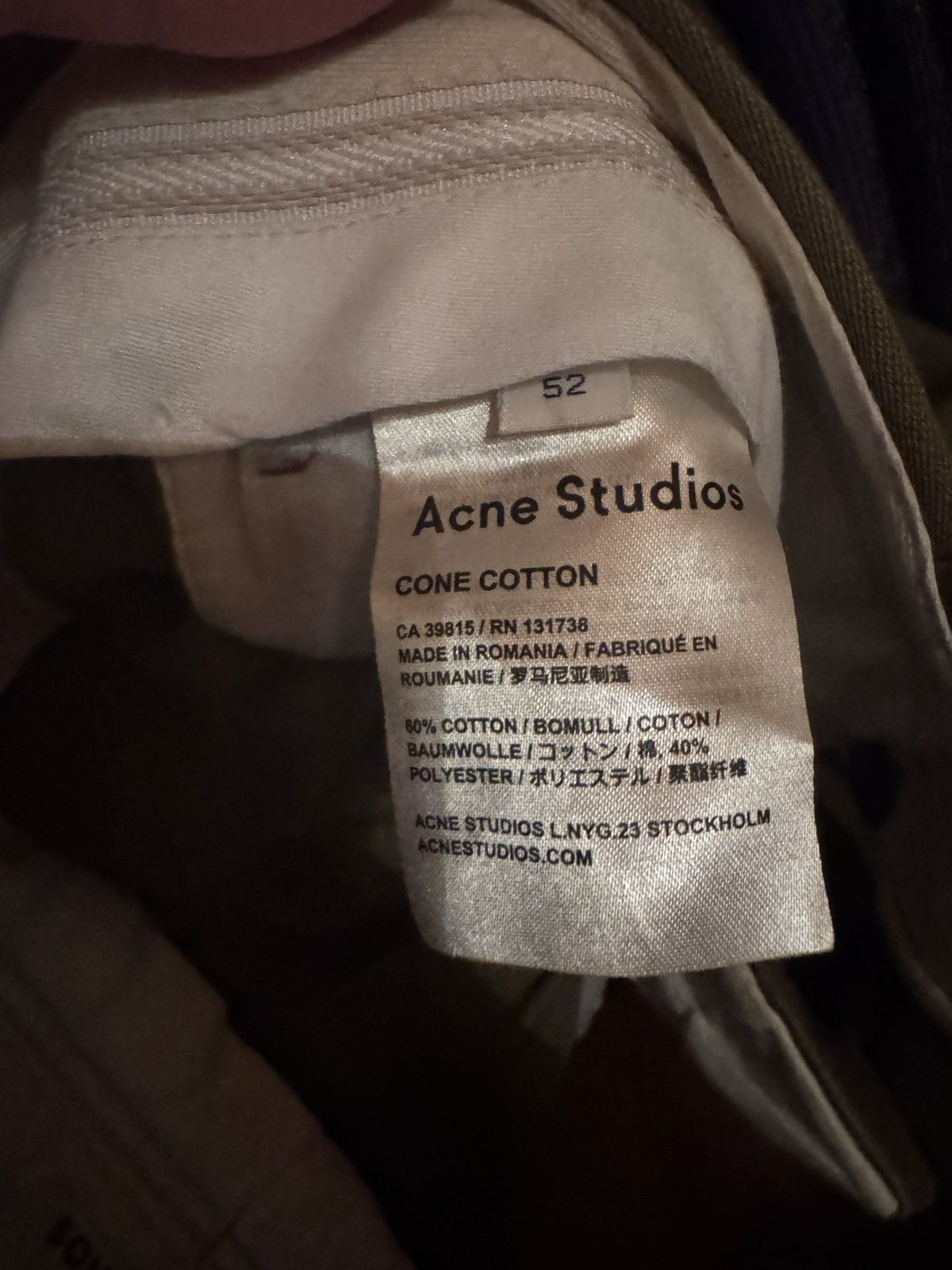 Acne Studios Cotton Carrot Tapered Trousers Size US 36 / EU 52 - 5 Thumbnail
