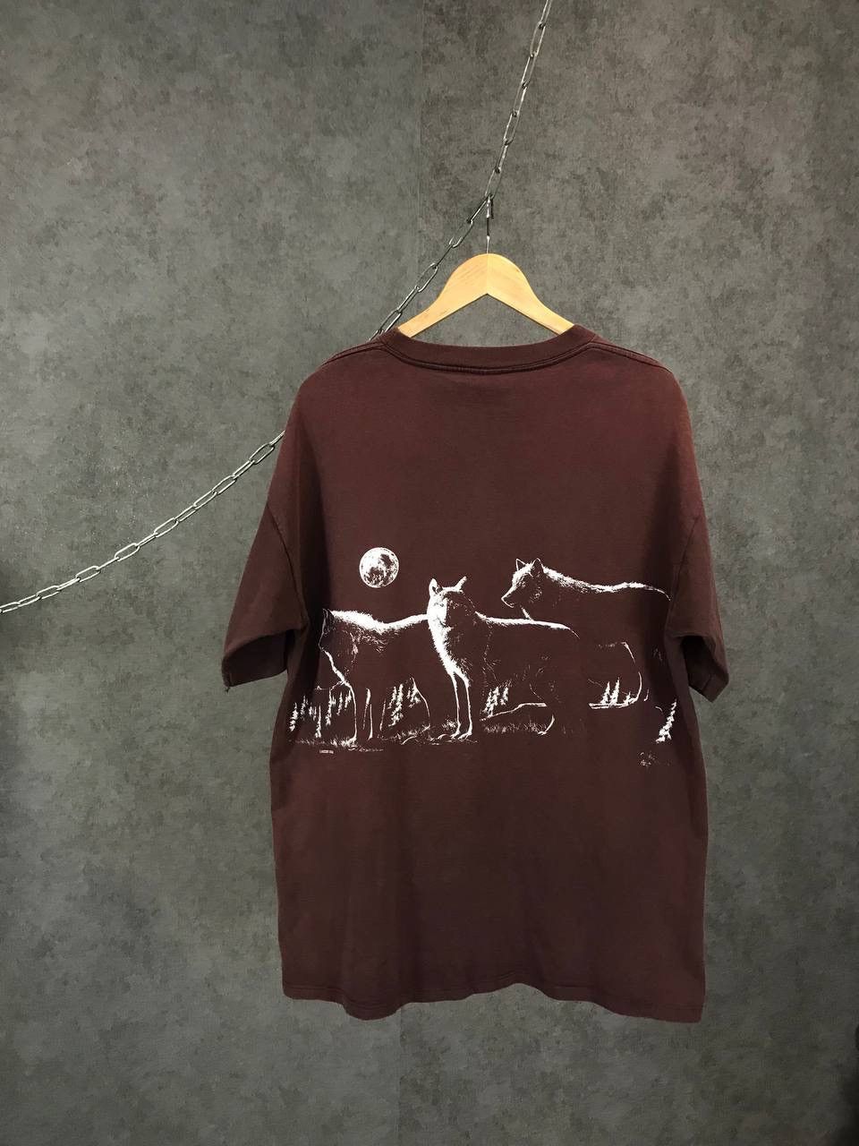 Vintage Wolf animal vintage made in USA single stitch tee Size US XL / EU 56 / 4 - 8 Thumbnail