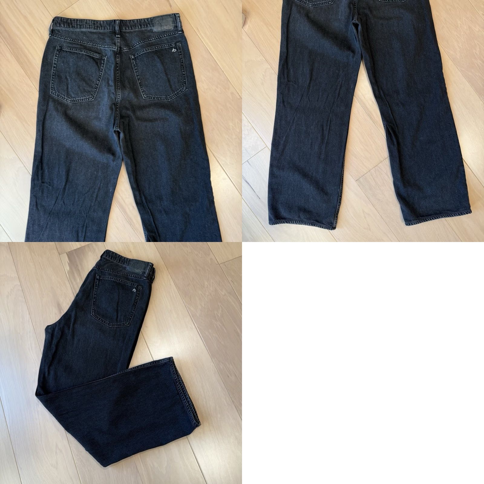 Rag & Bone Rag & Bone Logan Wide Leg Jeans Women's 32 Black Mid Rise NYC Gl am? Wait. Size 24" / US 00 / IT 34 - 8 Thumbnail