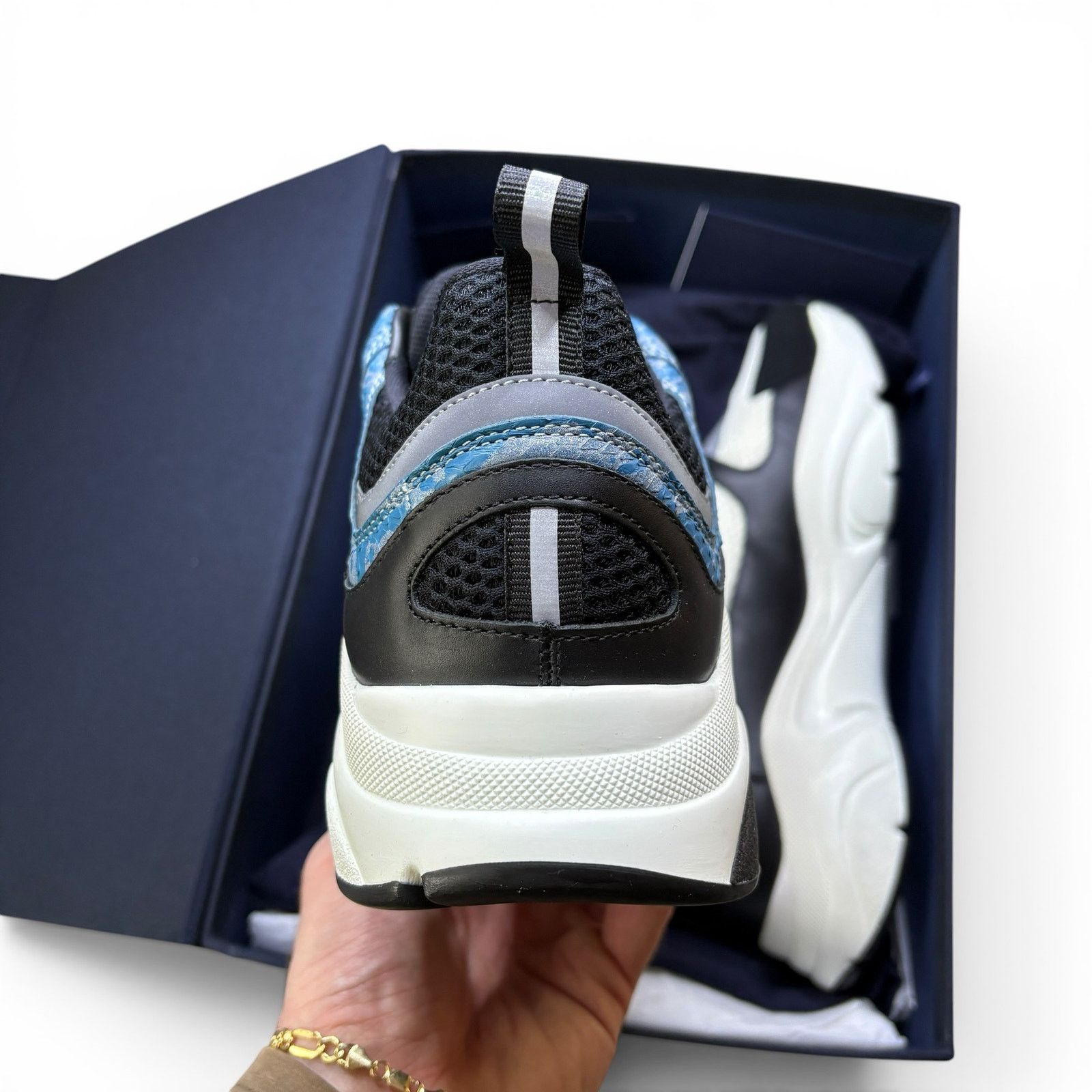Dior Dior B22 Sneaker ‘Blue Reflective / Python’ | Size 42 (US 9) Size US 9 / EU 42 - 7 Thumbnail