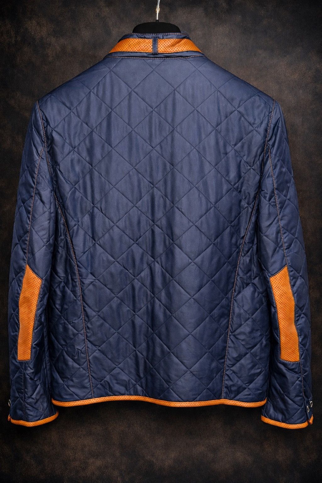 Hettabretz Hettabretz Uomo Blue Silk Quilted Bomber Jacket IT52 Size US L / EU 52-54 / 3 - 2 Thumbnail