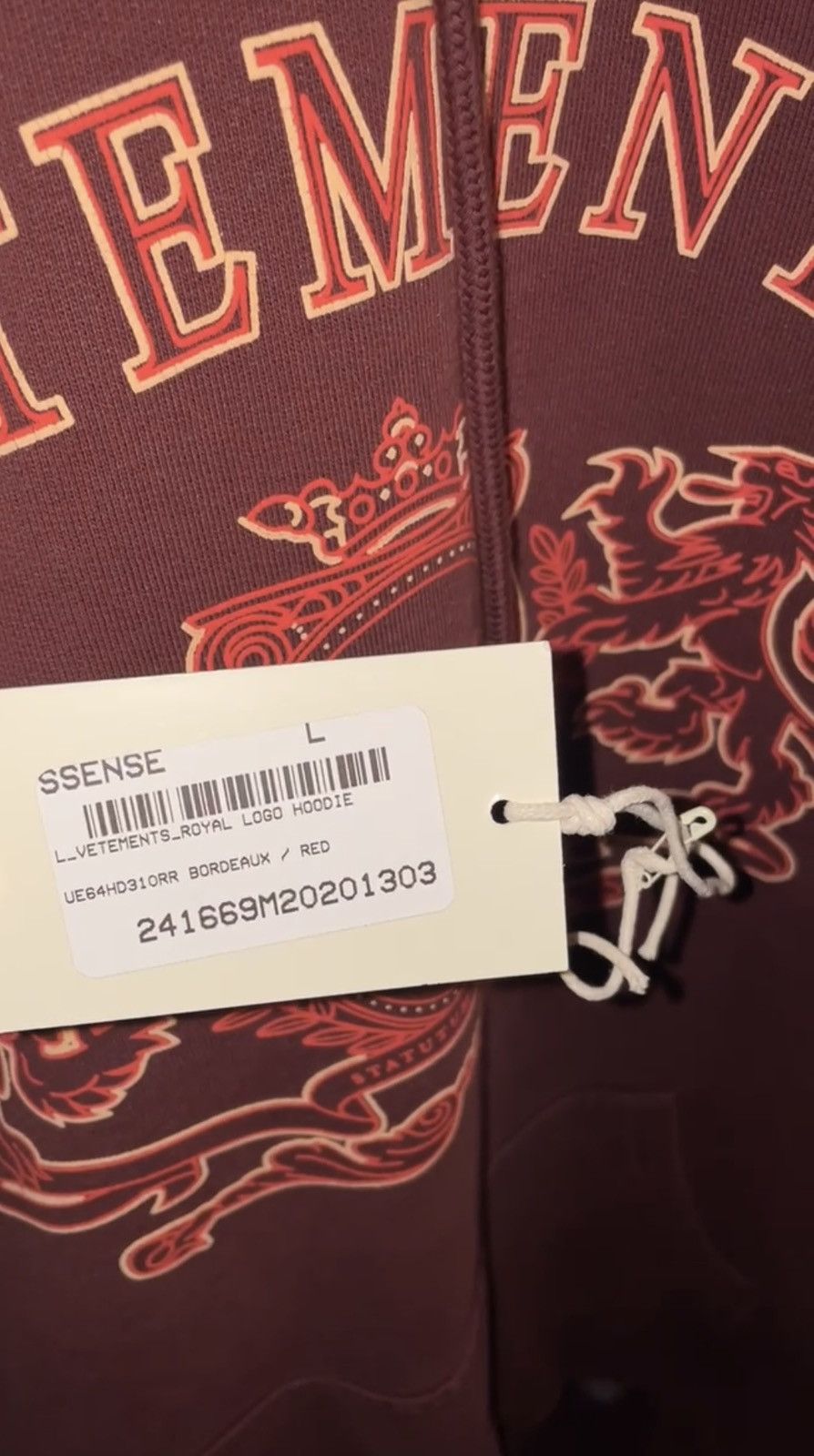 Vetements Vetements Red Royal Hoodie Size US L / EU 52-54 / 3 - 7 Thumbnail