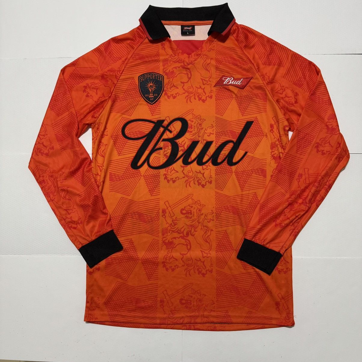 Budweiser Netherlands National Team World Cup 2022 Bud Football Jersey Size US L / EU 52-54 / 3 - 1 Thumbnail