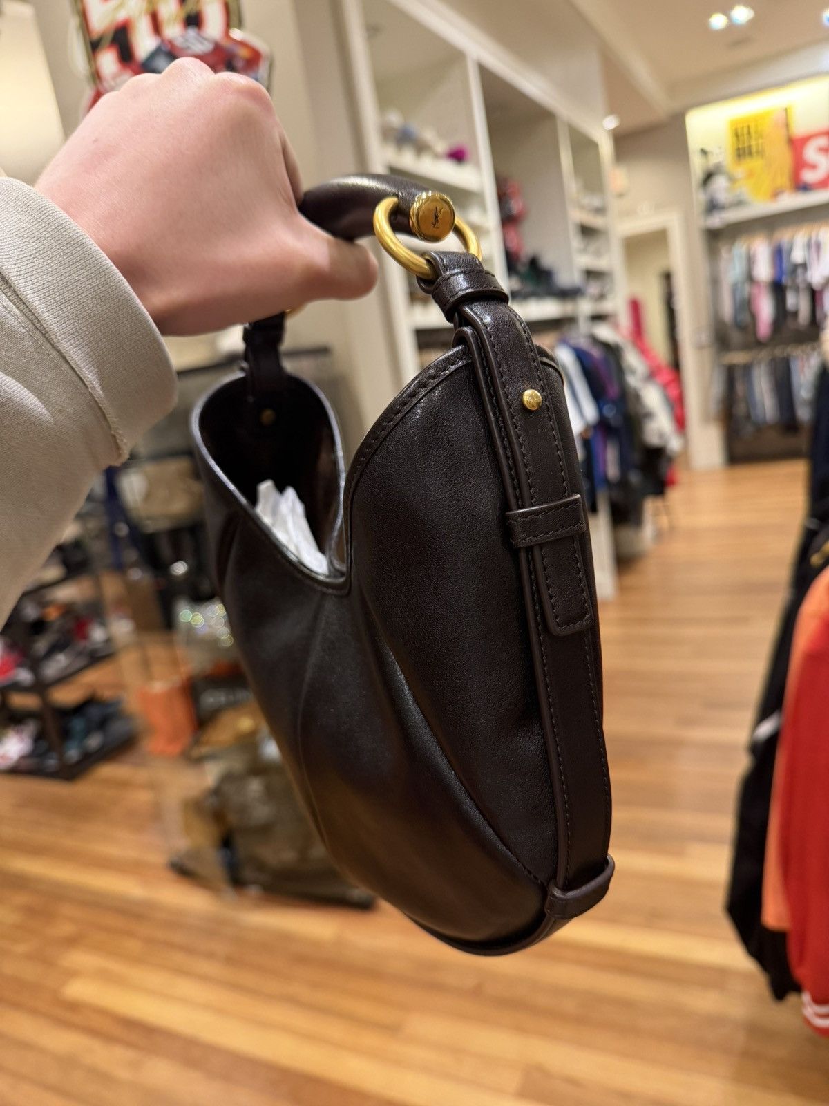 Saint Laurent Paris YSL Mobasa Bag Mini brown Size ONE SIZE - 7 Thumbnail