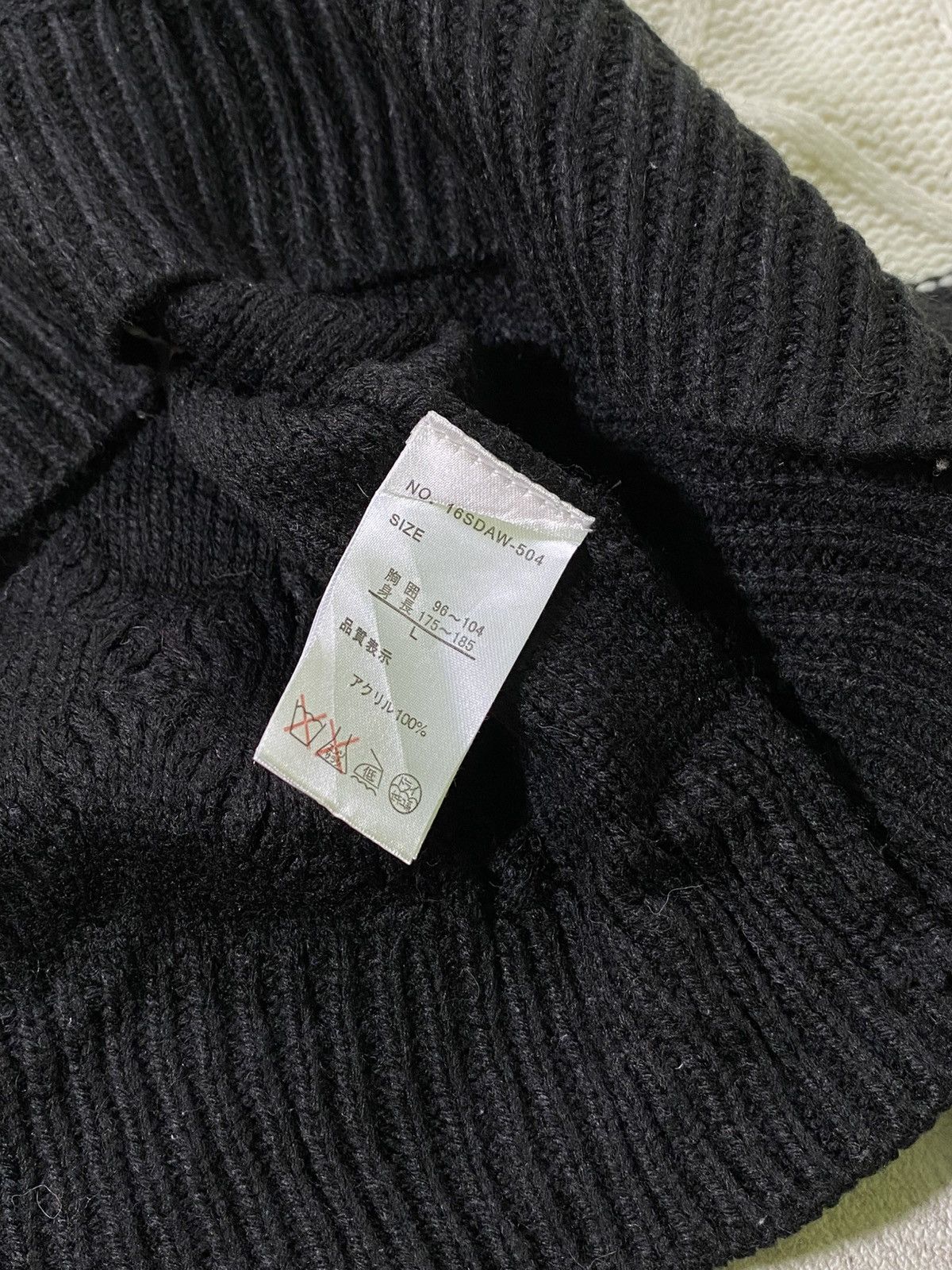 If Six Was Nine × Japanese Brand × semanticdesign RARE ❤️‍🔥 Semantic Design Turtle Neck Cabble Knit Size US M / EU 48-50 / 2 - 8 Thumbnail