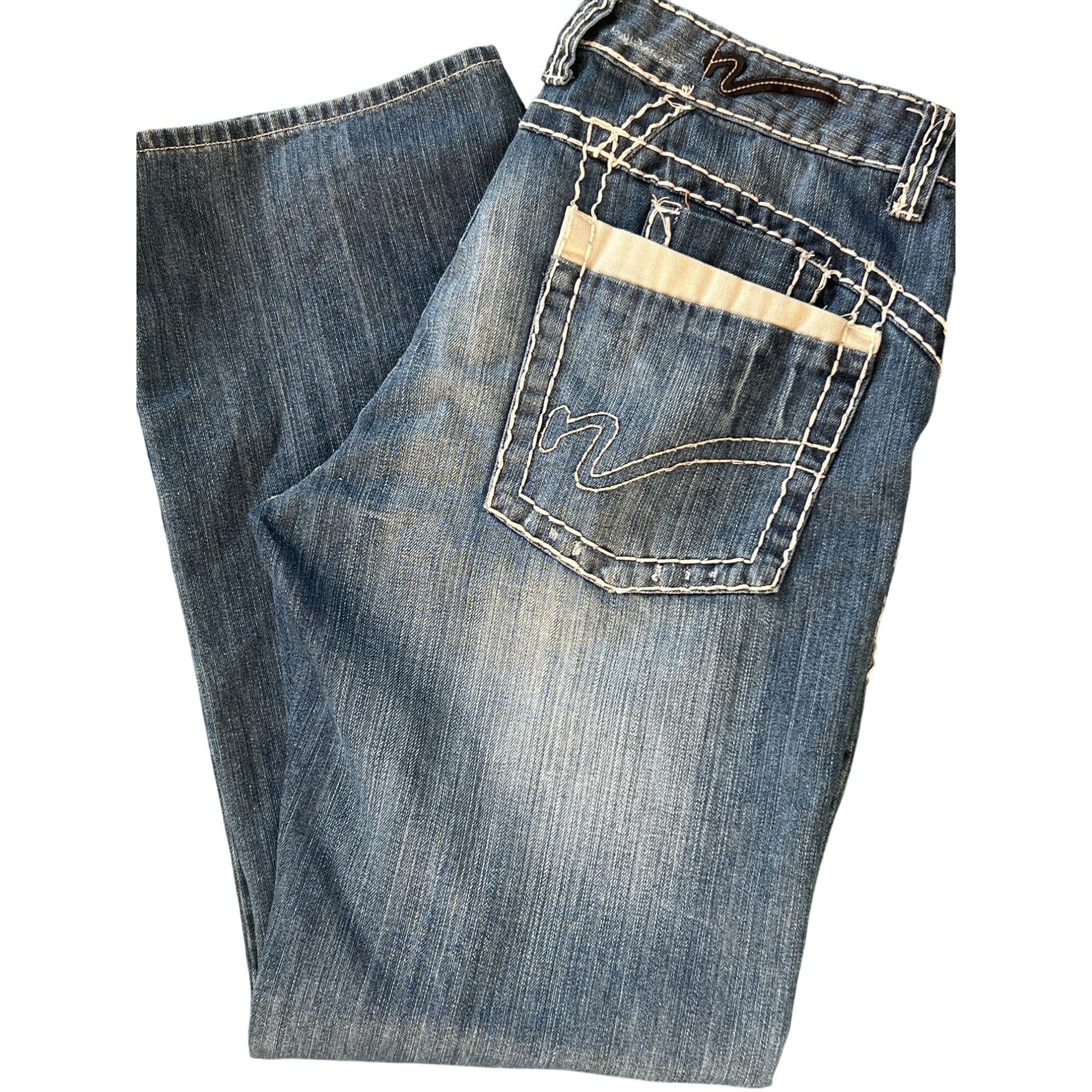 Other Lab of Denim Repeat Jeans Thick Stitching Button Fly Size 36 Size US 36 / EU 52 - 4 Thumbnail