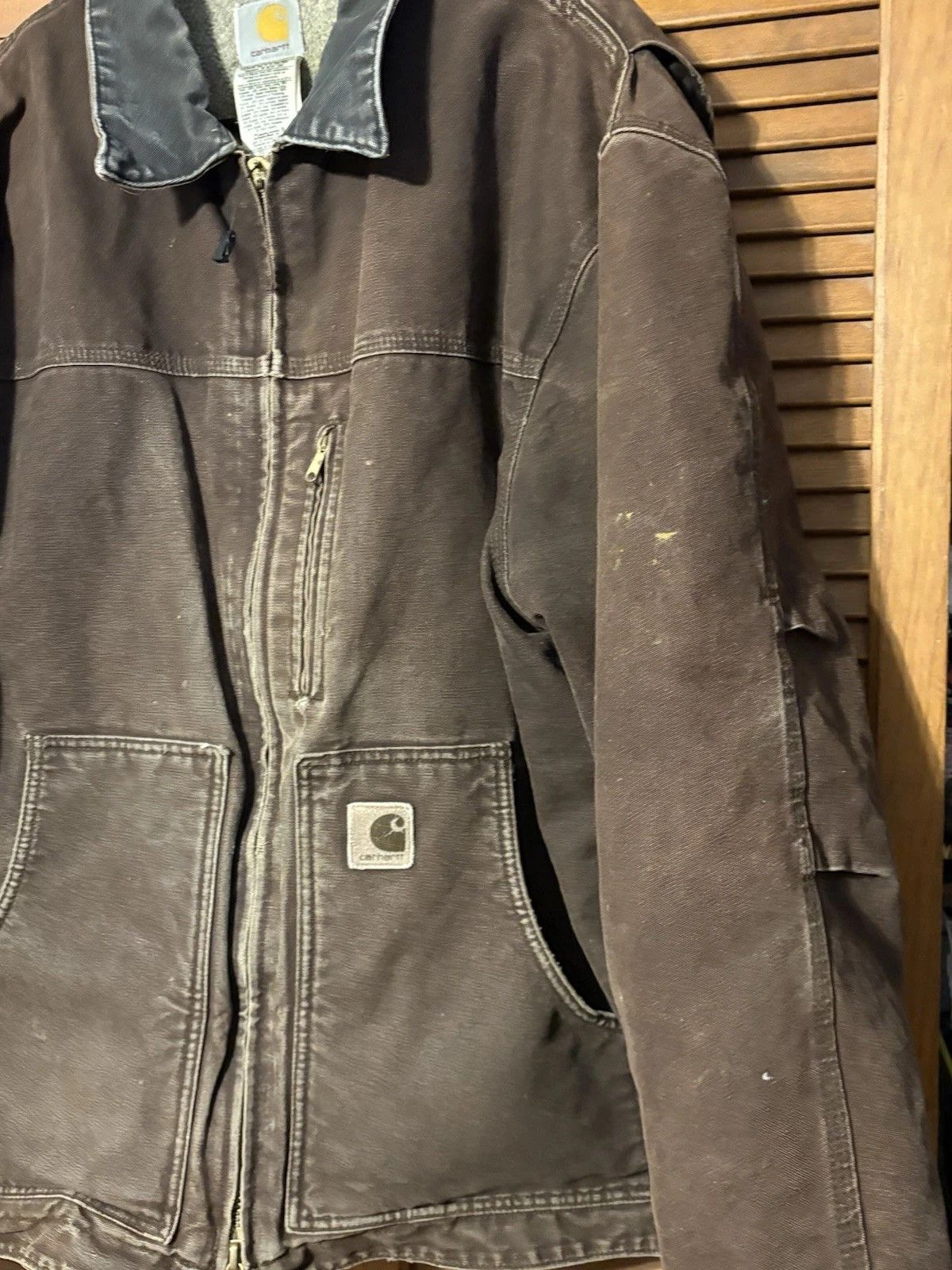 Carhartt Vintage 2XL Carhartt Sherpa-Lined Ridge Jacket C61 DKB Size US XXL / EU 58 / 5 - 4 Thumbnail