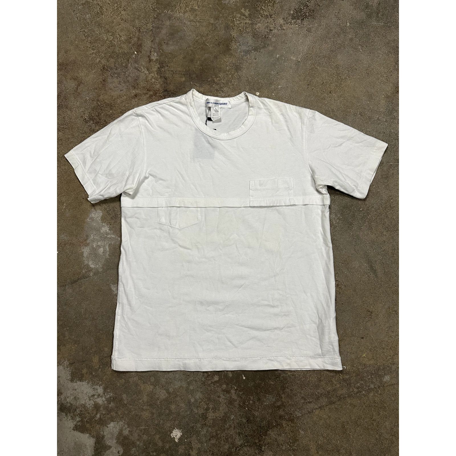 Comme des Garcons CDG Tee White Plain Large Size US L / EU 52-54 / 3 - 1 Thumbnail