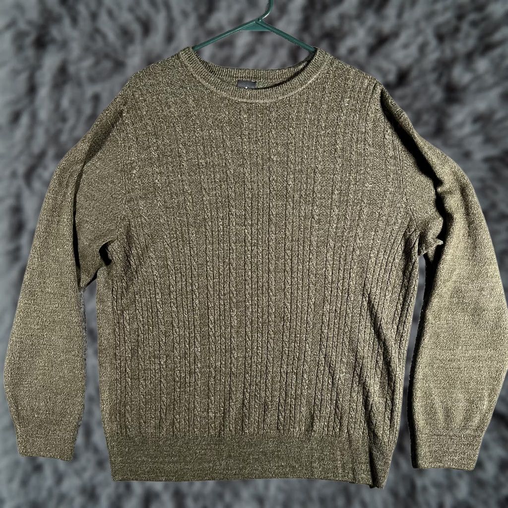 Dockers Dockers Sweater Mens XL Green Cable Knit Crewneck Pullover Classic Size US XL / EU 56 / 4 - 1 Thumbnail