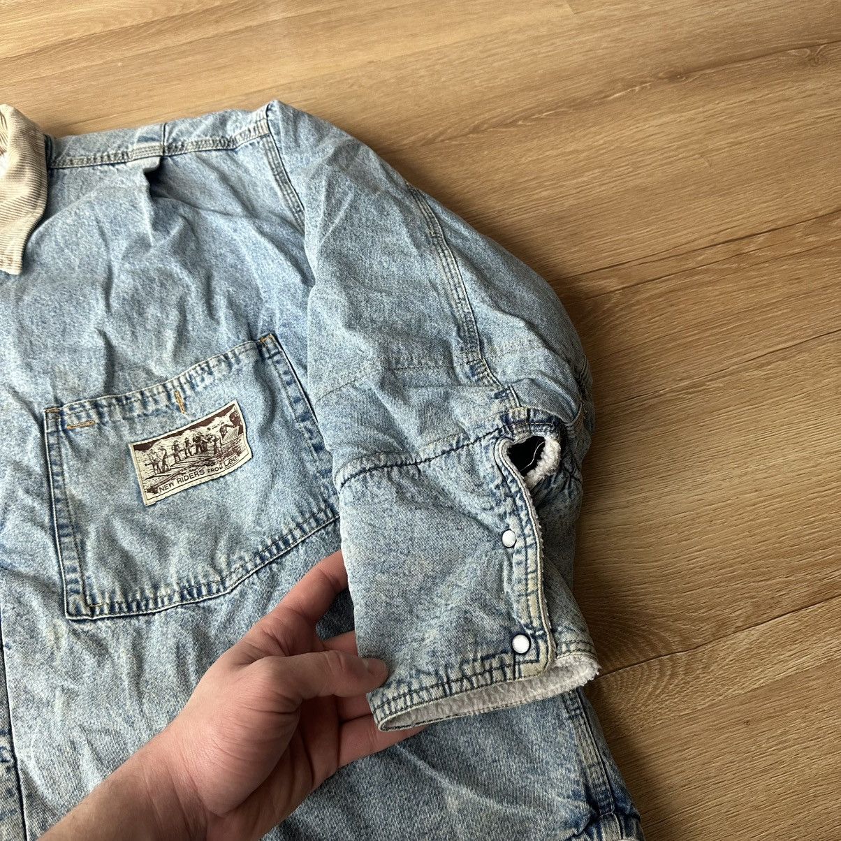 Lee Vintage Lee New Riders Denim Sherpa Jacket Collared Size US M / EU 48-50 / 2 - 8 Thumbnail