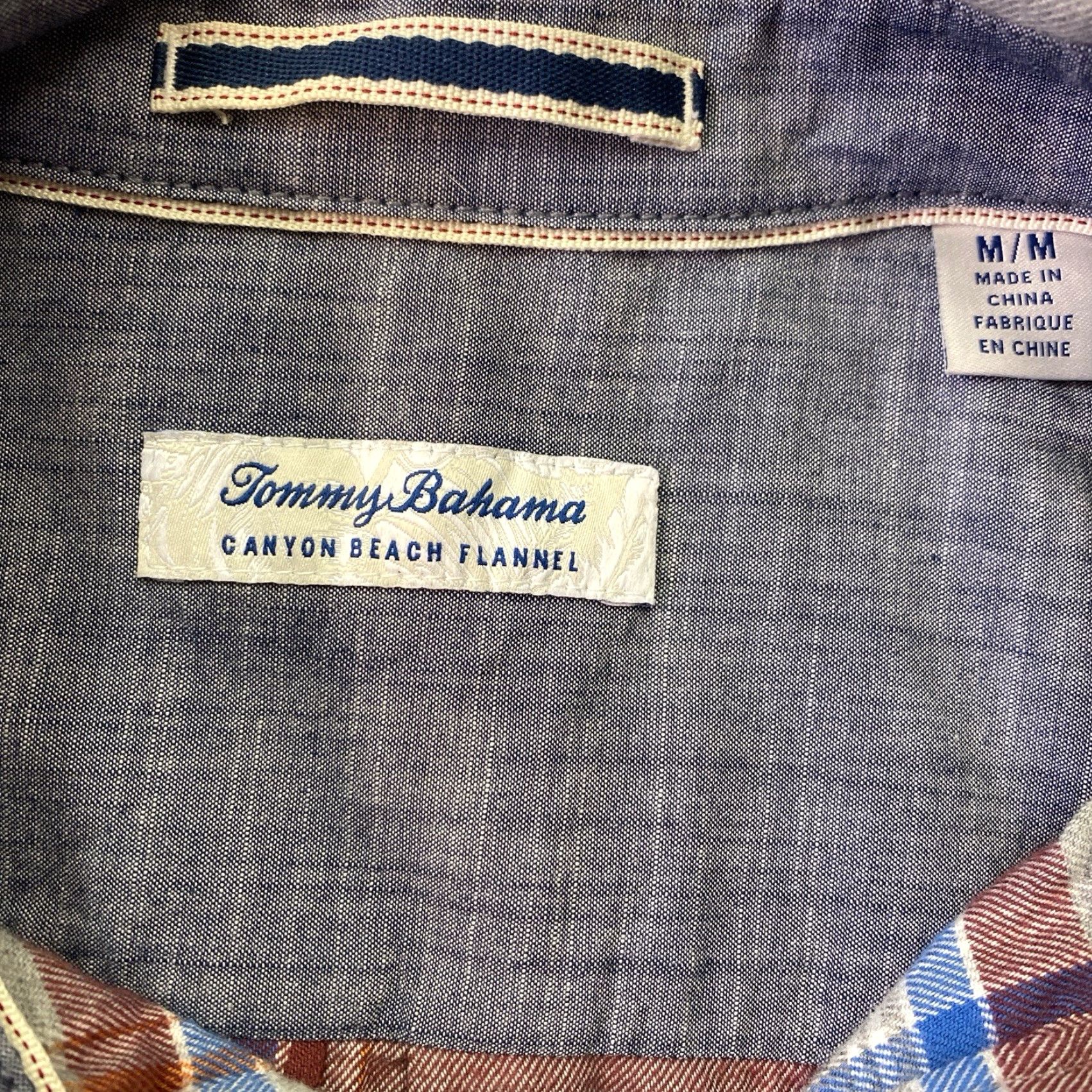 Tommy Bahama Tommy Bahama Shirt Canyon Beach Flannel Button-Up Long Sleeve Gray Medium Size US M / EU 48-50 / 2 - 3 Thumbnail