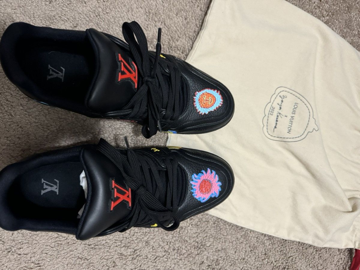 Louis Vuitton Louis Vuitton x Yayoi Kusama Trainer Black Print Size US 9 / EU 42 - 1 Thumbnail