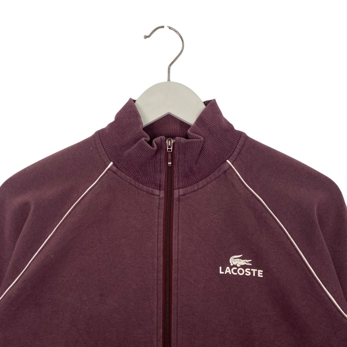 Other Vintage 90s Lacoste Full Zip Sweater Purple Pullover Size S Size US S / EU 44-46 / 1 - 4 Thumbnail