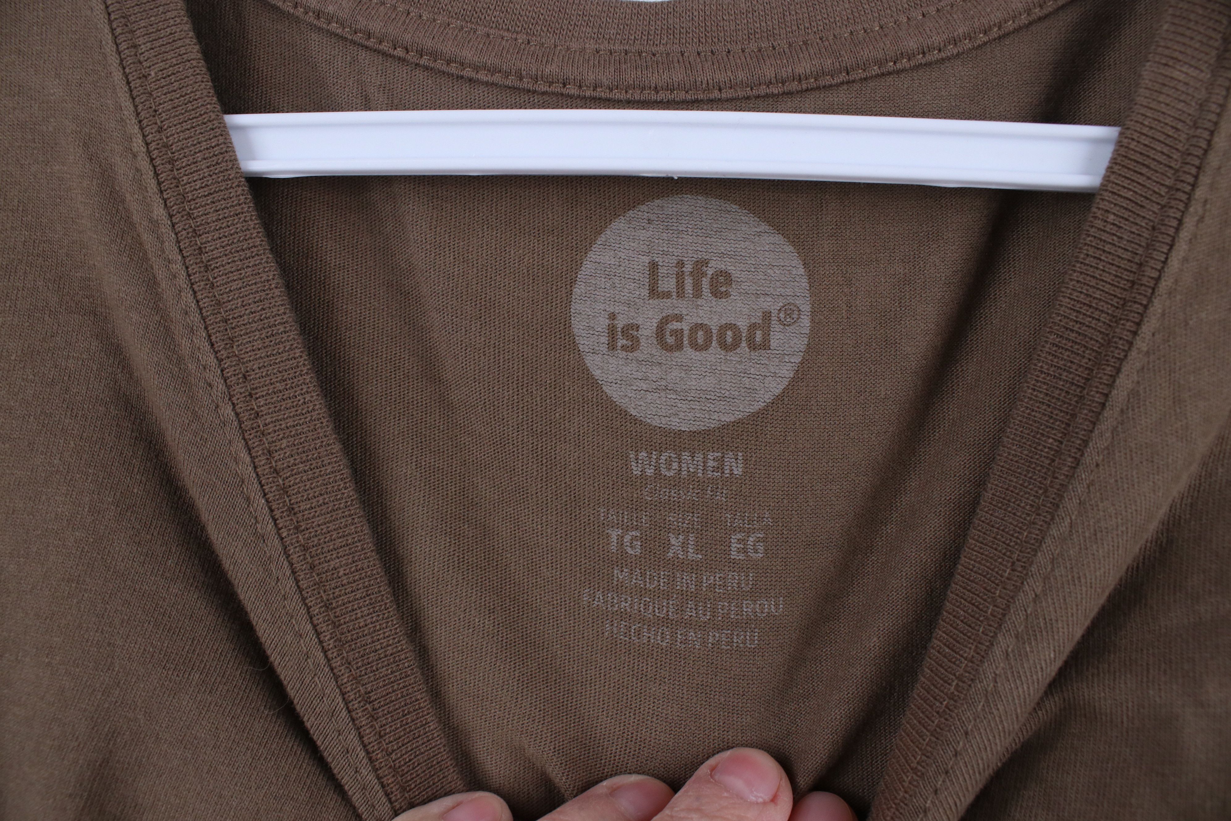 Life is Good × Vintage Life Is Good Spell Out Beach Sun Short Sleeve T-Shirt Brown Size XL / US 12-14 / IT 48-50 - 10 Thumbnail