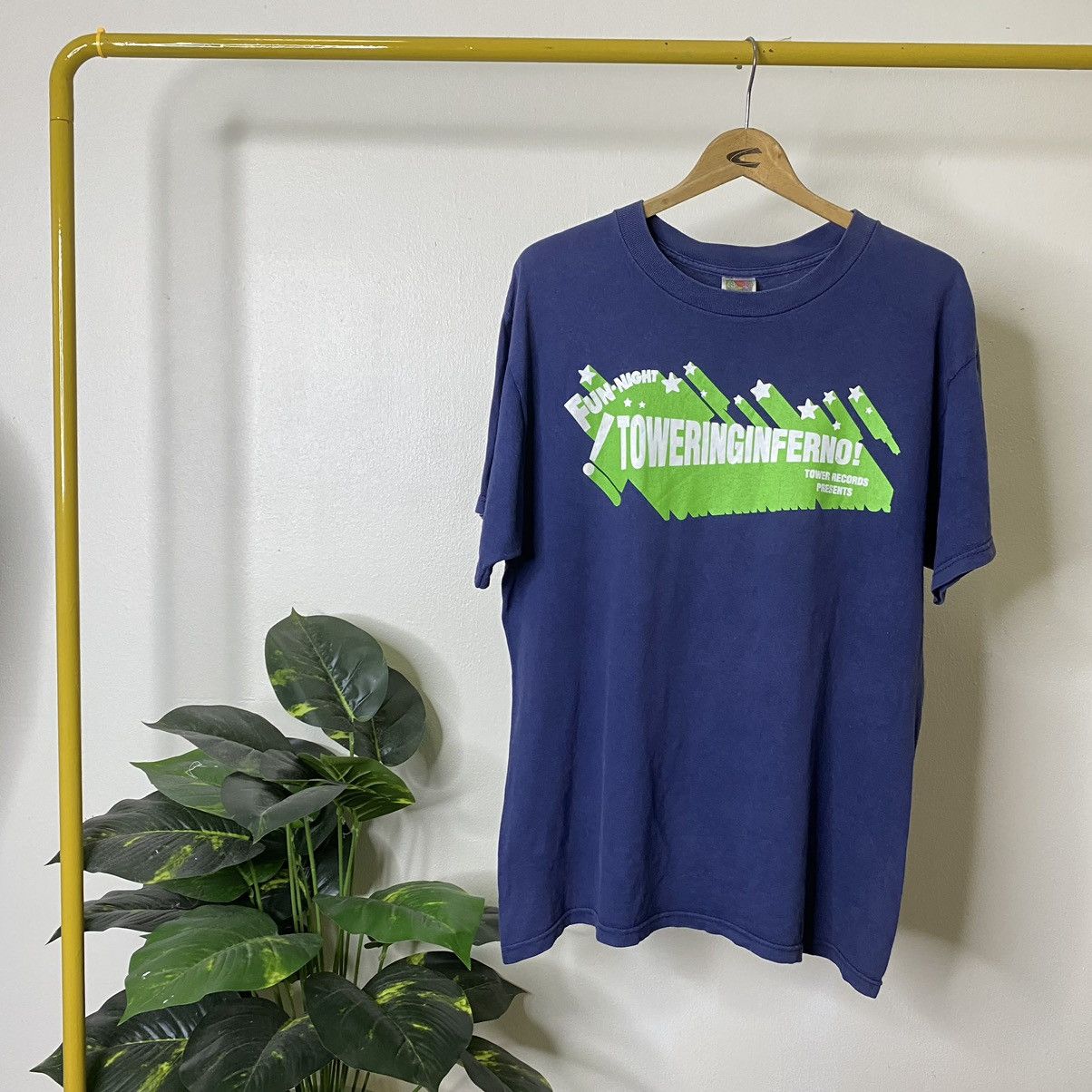 Band Tees × Vintage 1990s Towering Inferno Experimental British Duo Band Tee Size US L / EU 52-54 / 3 - 1 Thumbnail