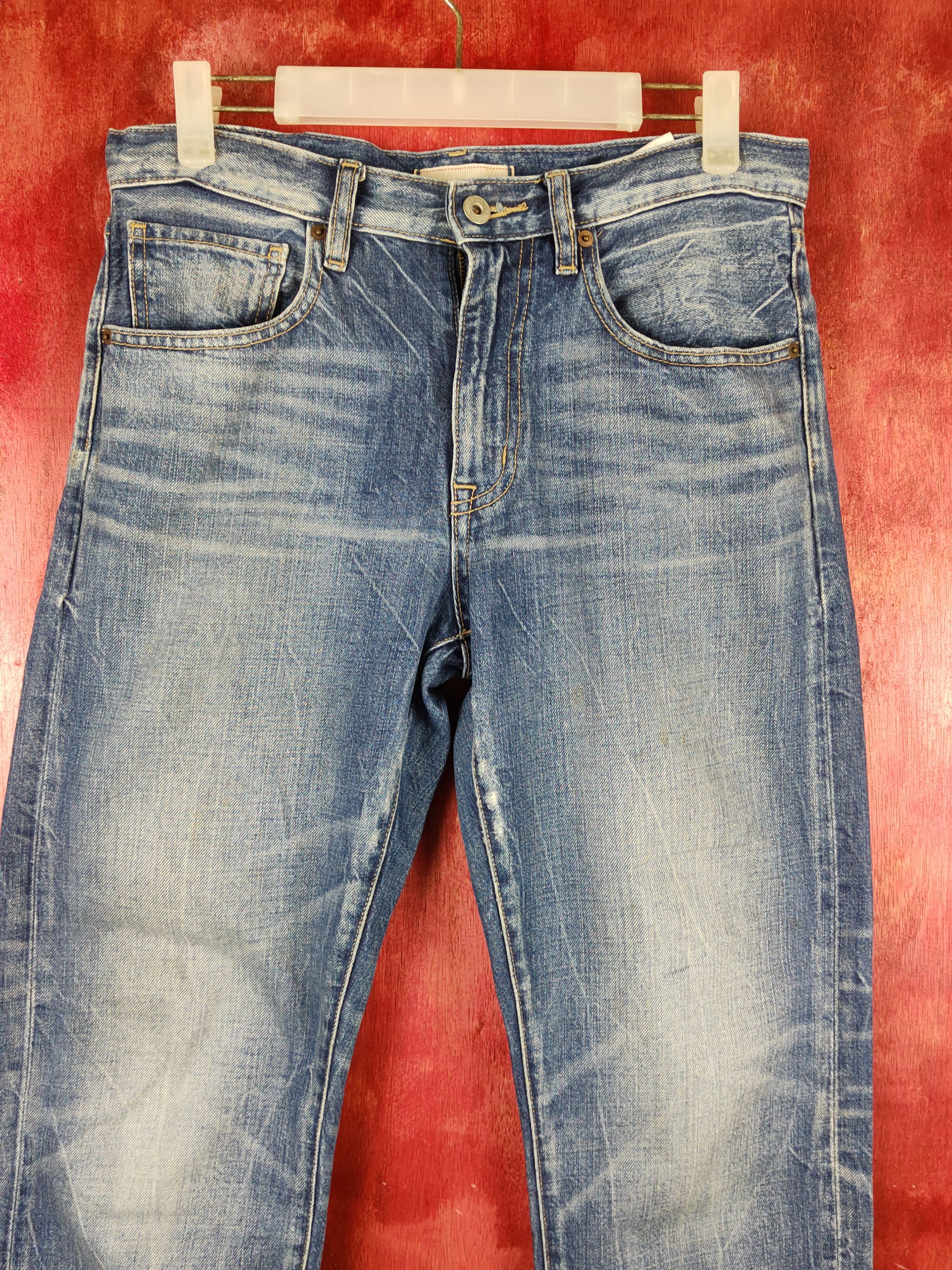Japanese Brand Uniqlo Blue Distressed Ripped Jeans #S2210 Size US 29 - 2 Thumbnail