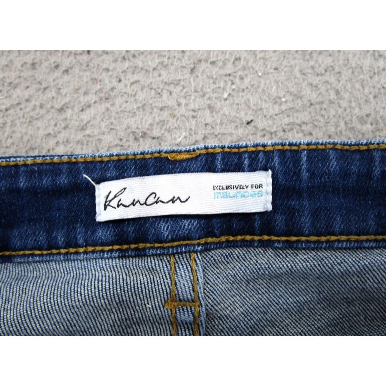 Vintage Kancan Maurices Womens High Rise Blue Stretch Denim Skinny Jeans Womens Size 29 Regular 5-Pocket Design XS? No—Oops Size 29" - 4 Thumbnail