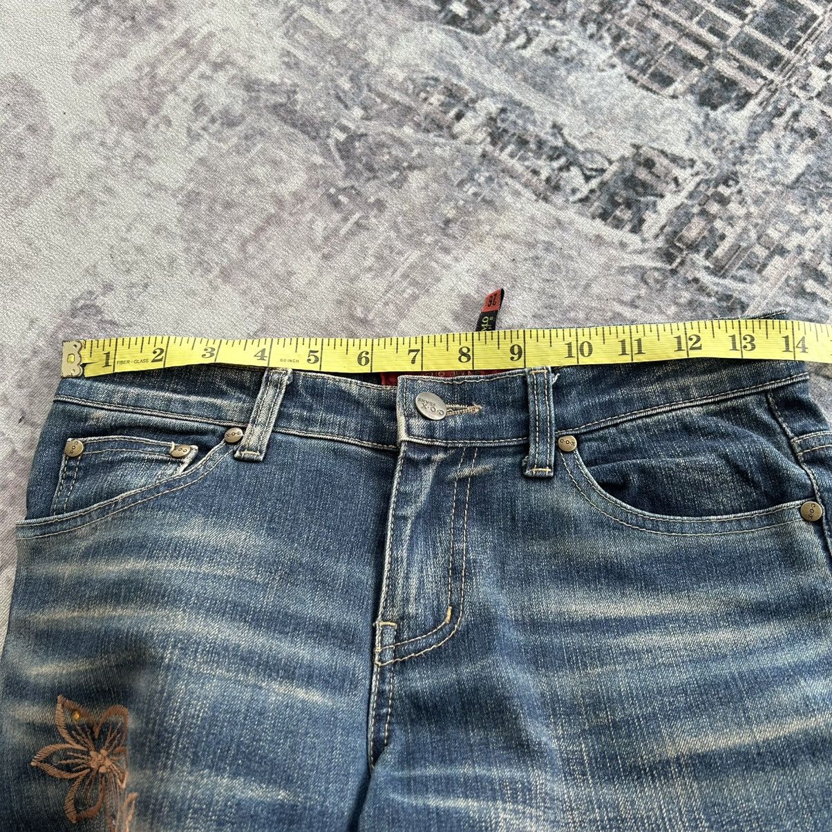 If Six Was Nine Super Flared Flowers Cox Jeans Size US 28 / EU 44 - 15 Thumbnail