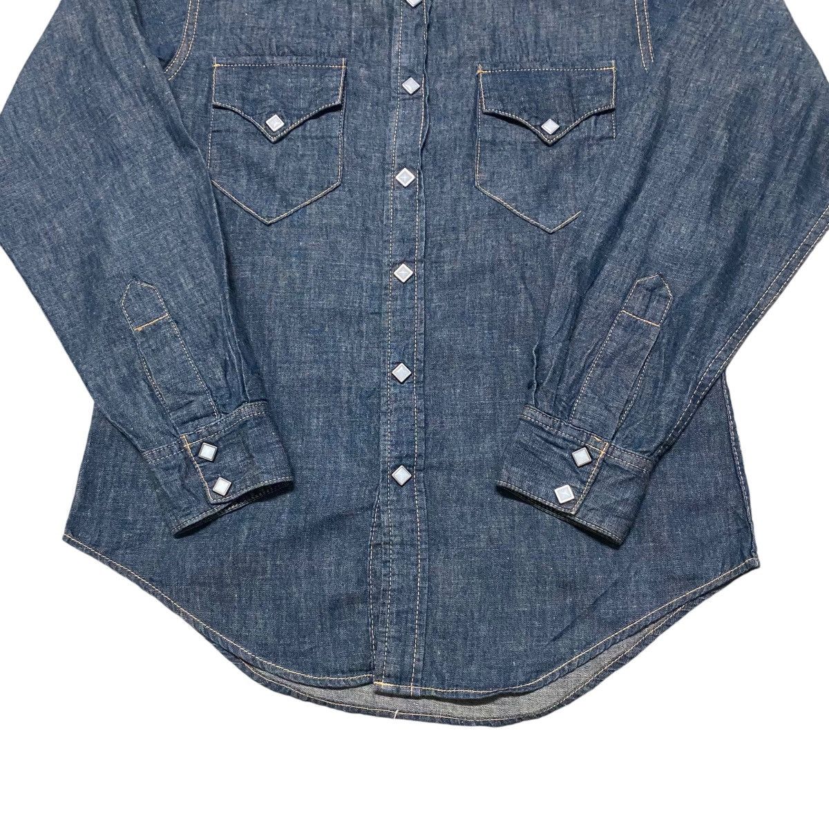 45rpm Made in Indigo Western Denim Shirt Size US XS / EU 42 / 0 - 4 Thumbnail