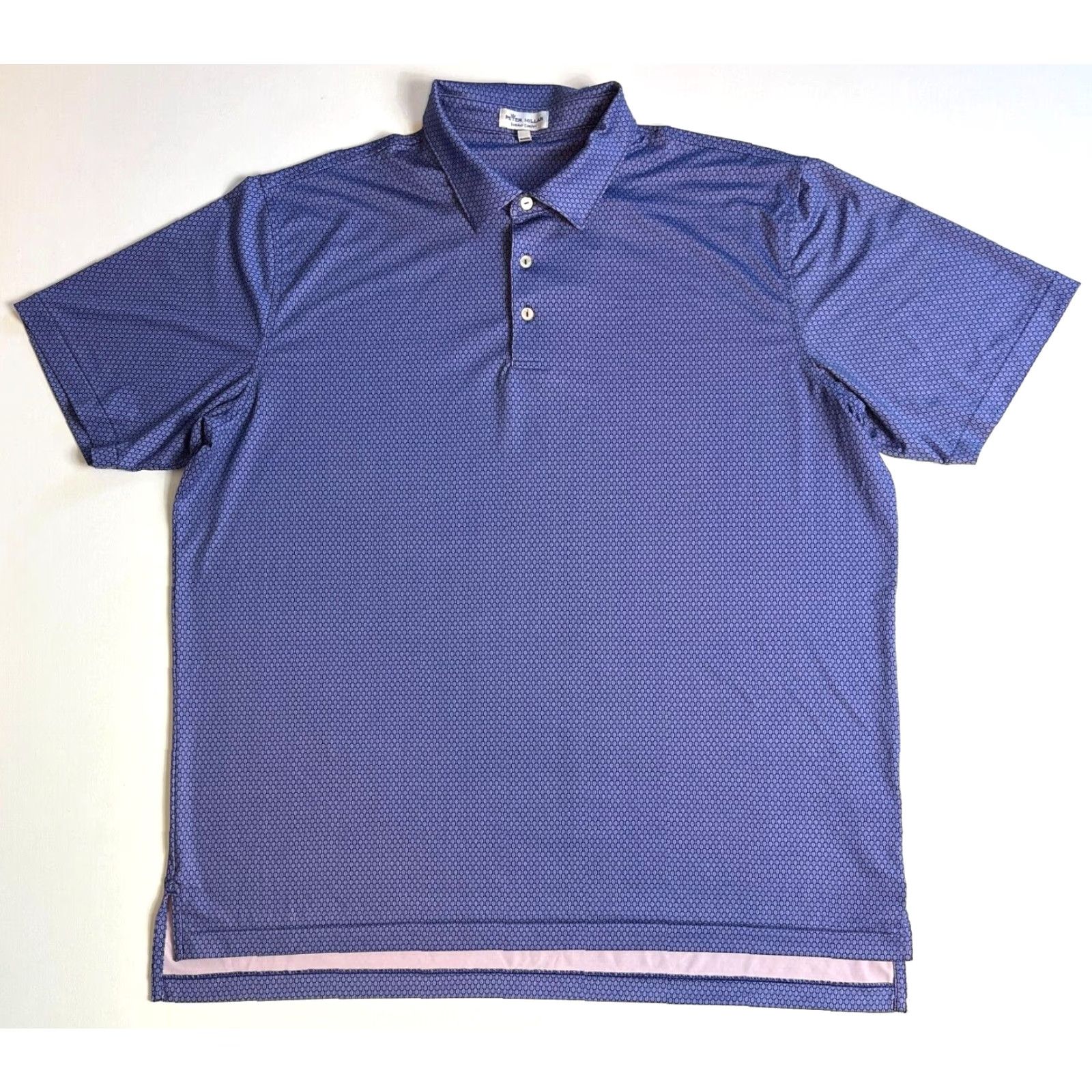 Peter Millar Peter Millar Summer Comfort Polo Shirt XL Men’s Blue Geometric Short Sleeve Performance Polo Shirt Size US XL / EU 56 / 4 - 5 Thumbnail