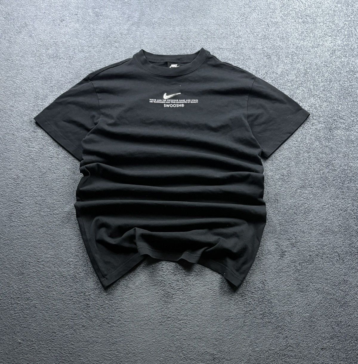 Nike 90s Vintage Nike Big Swoosh Logo Longline T-shirt Drill Size US M / EU 48-50 / 2 - 4 Thumbnail