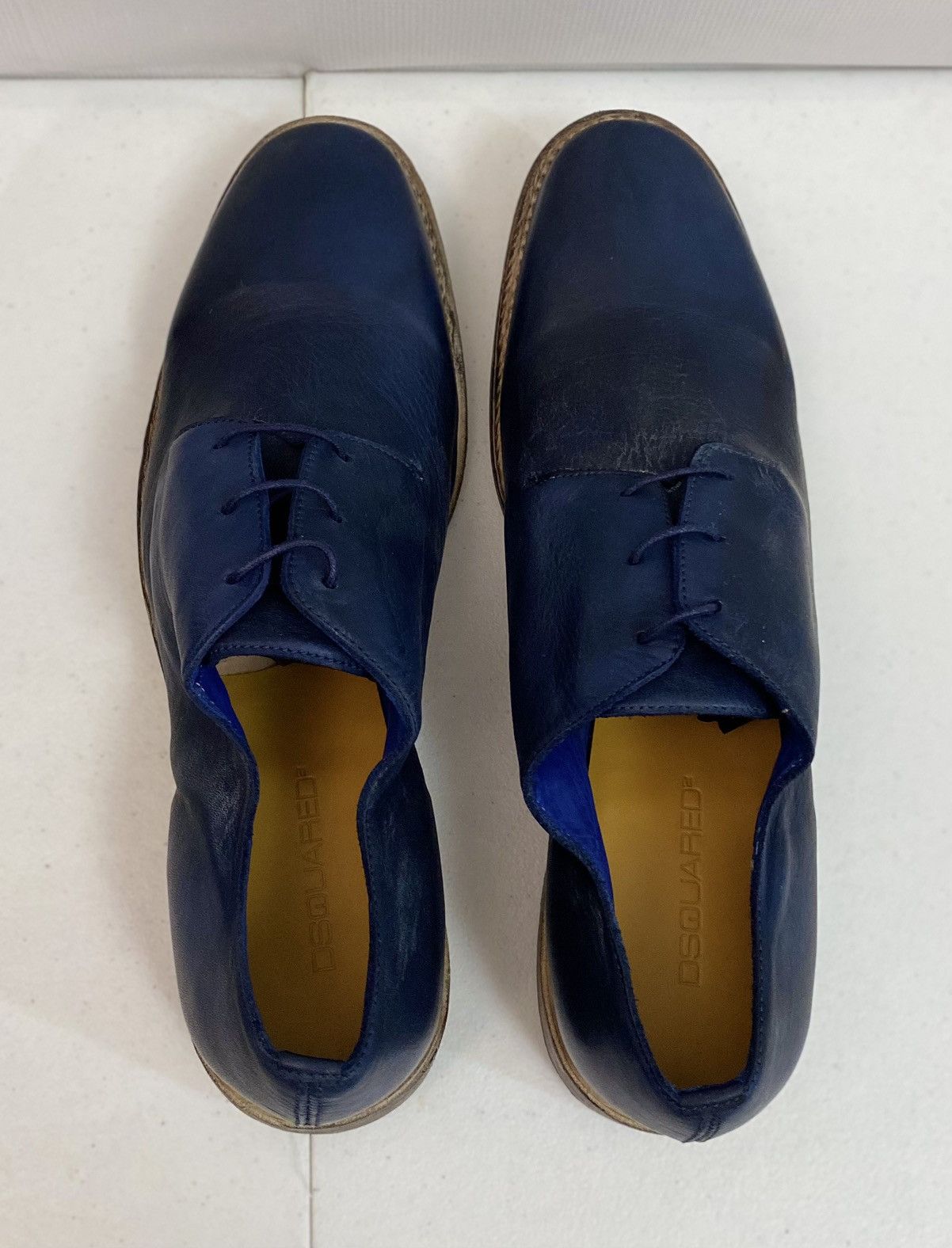 Dsquared2 Dsquared2 🇮🇹 Blu Goodyear Welt Handmade Uni Derby 10.5 NEW Size US 10.5 / EU 43-44 - 11 Thumbnail