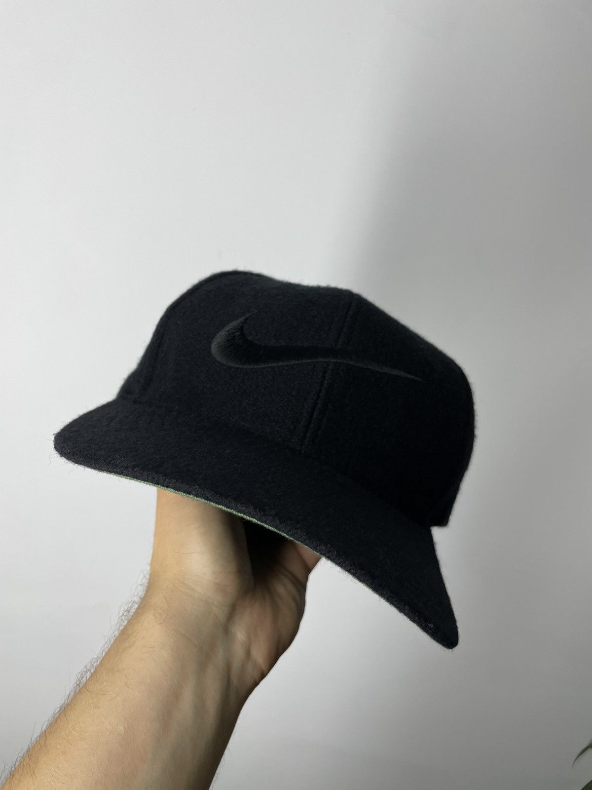 Nike Vintage 90s Big Embroidered Swoosh Wool Hat Rare Cap Size ONE SIZE - 7 Thumbnail
