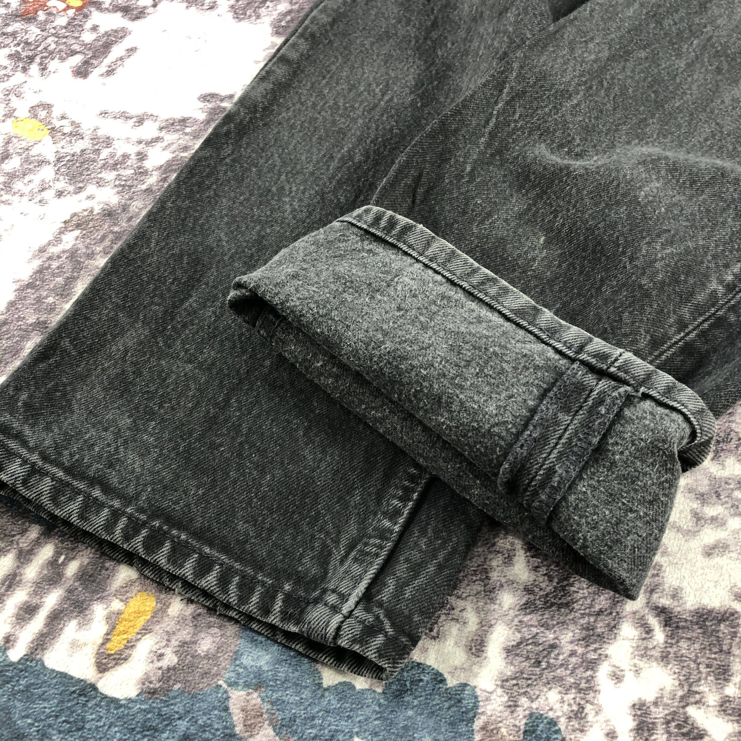 Levi's 90s Vintage Faded Black Levis 501 Jeans-JM2393 Size US 35 - 7 Thumbnail