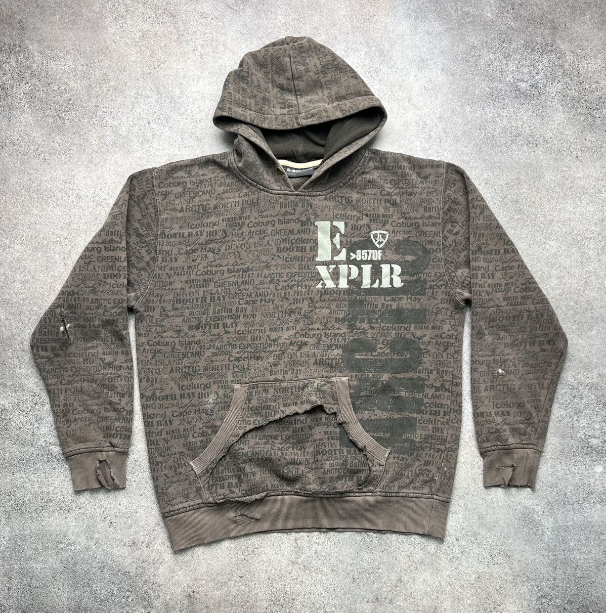 Hysteric Glamour Vintage explorer distressed faded hoodie Size US M / EU 48-50 / 2 - 1 Thumbnail