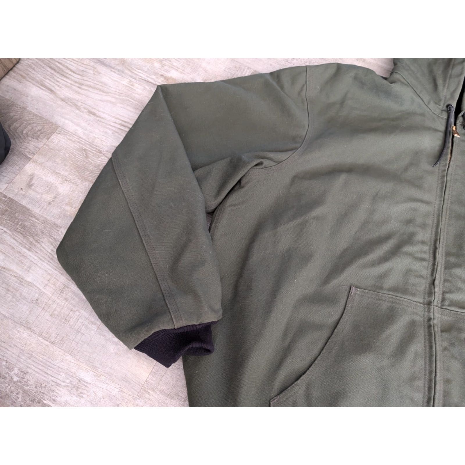 Carhartt VINTAGE Carhartt Jacket Mens 2XLT Military Green Canvas Bomber J131 GRN Y2K Workwear Size US XXL / EU 58 / 5 - 5 Thumbnail