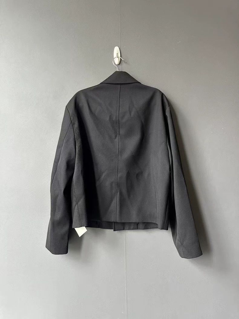 Loewe LOEWE Black leather card wool jacket Size M / US 6-8 / IT 42-44 - 2 Thumbnail