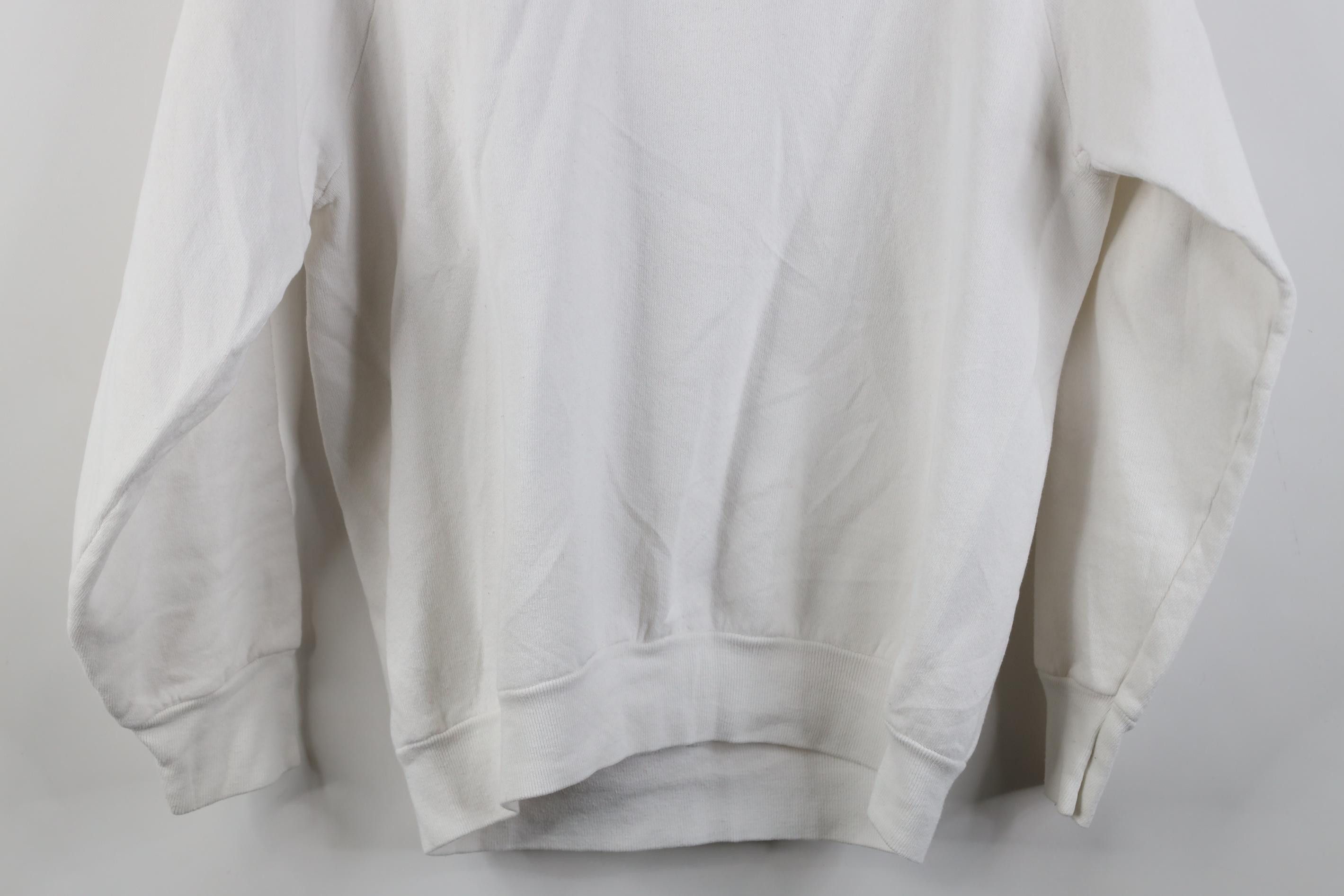 Vintage Vintage 80s 90s Streetwear Blank Raglan Sweatshirt White USA Size M / US 6-8 / IT 42-44 - 11 Thumbnail