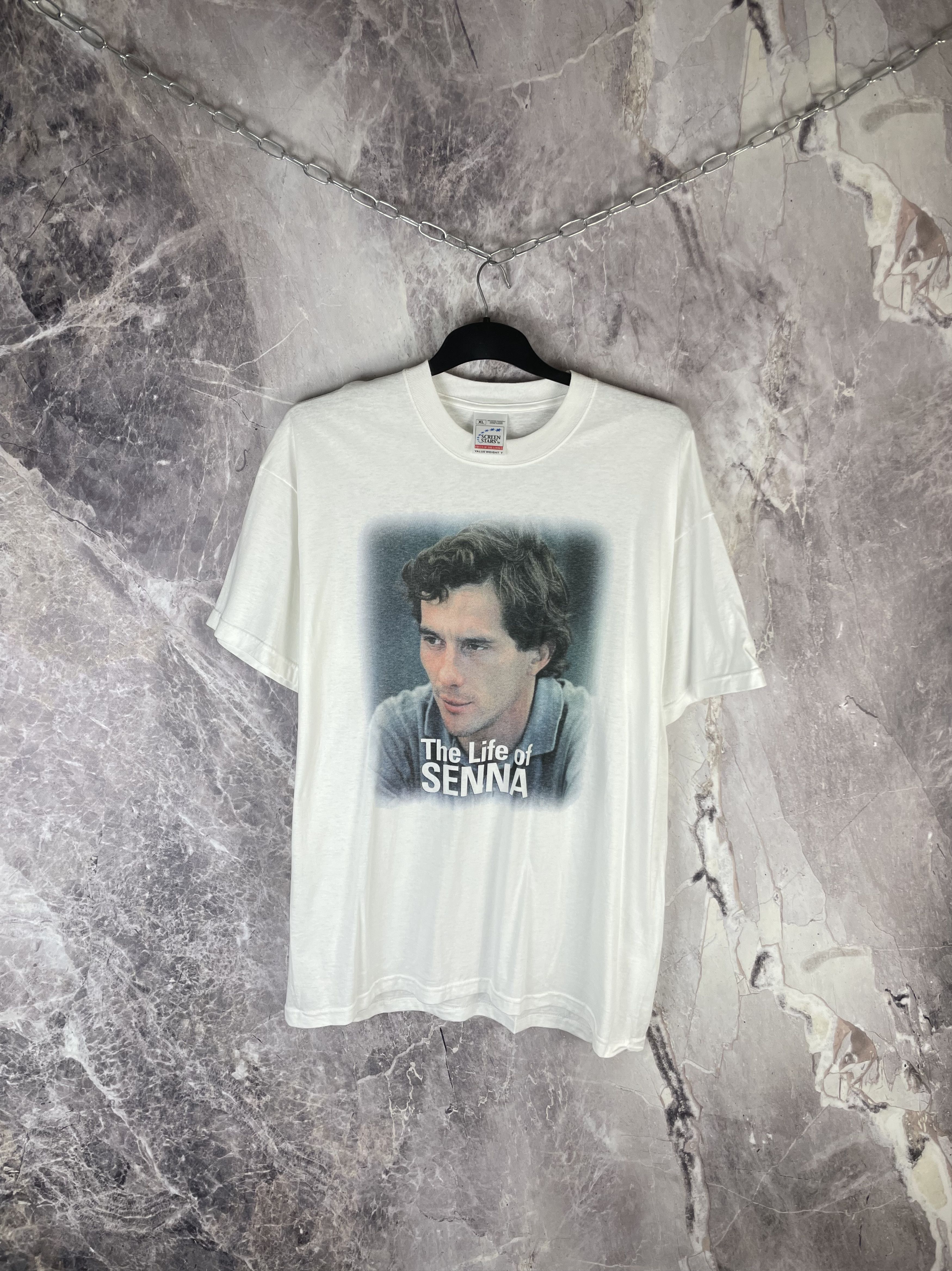 Formula 1 Vintage 90s Ayrton Senna Rap Tee F1 Racing Size US XL / EU 56 / 4 - 1 Thumbnail