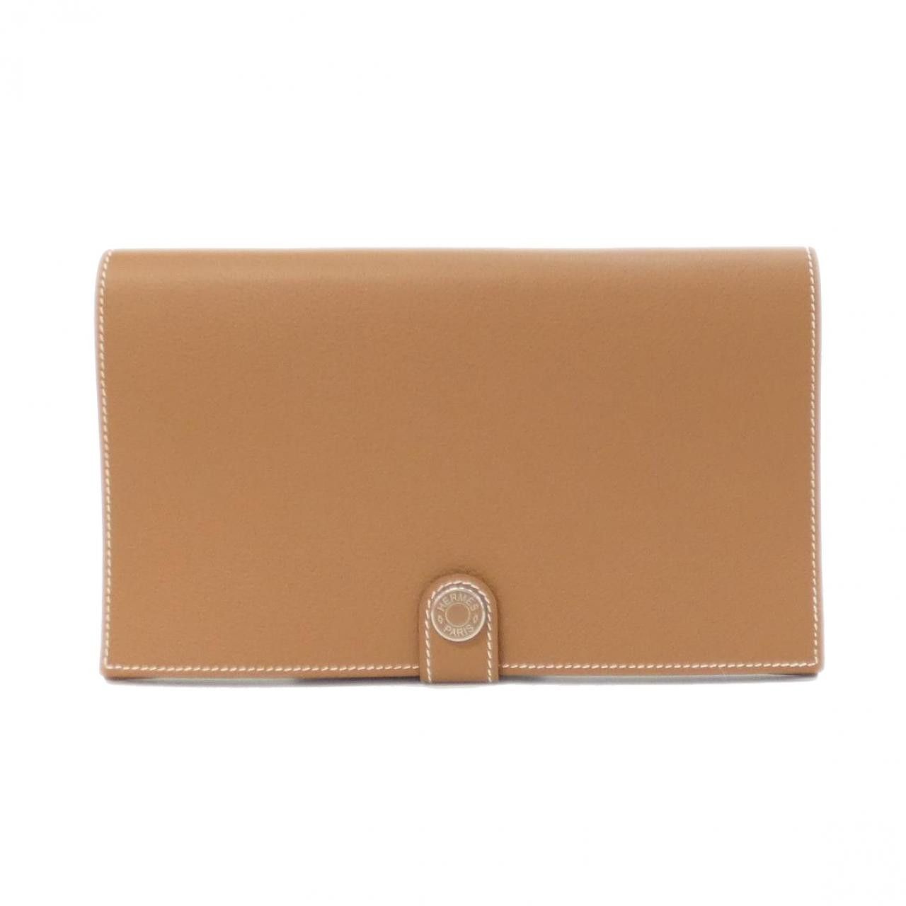 Hermes Hermes Hermes RMS Toutankhamon Evercolor Long Wallet Leather Long Wallet W DUTY FREE for USA Size ONE SIZE - 1 Thumbnail