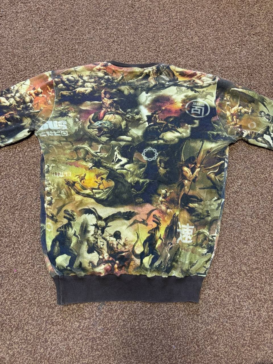 GSUS Sindustries × Japanese Brand Y2K Gsus Sindustries Erotic Girls Dragon Battle Sweater Size US M / EU 48-50 / 2 - 8 Thumbnail