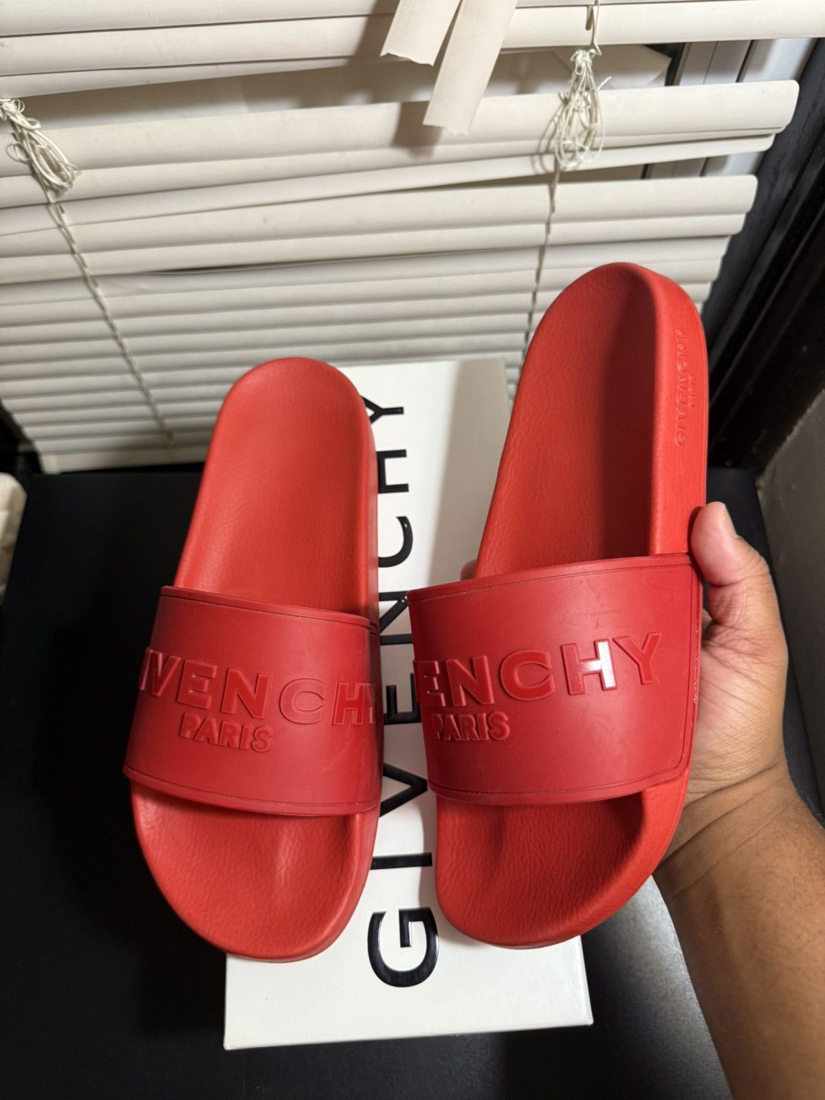Givenchy Givenchy Red Slides Size 11 Size US 11 / EU 44 - 1 Thumbnail