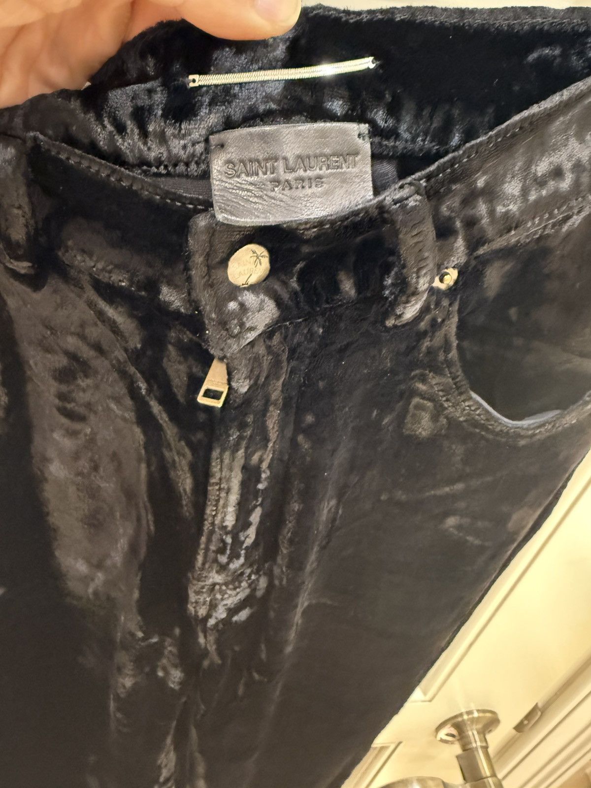 Saint Laurent Paris velvet black pants size 30 Size US 30 / EU 46 - 10 Thumbnail