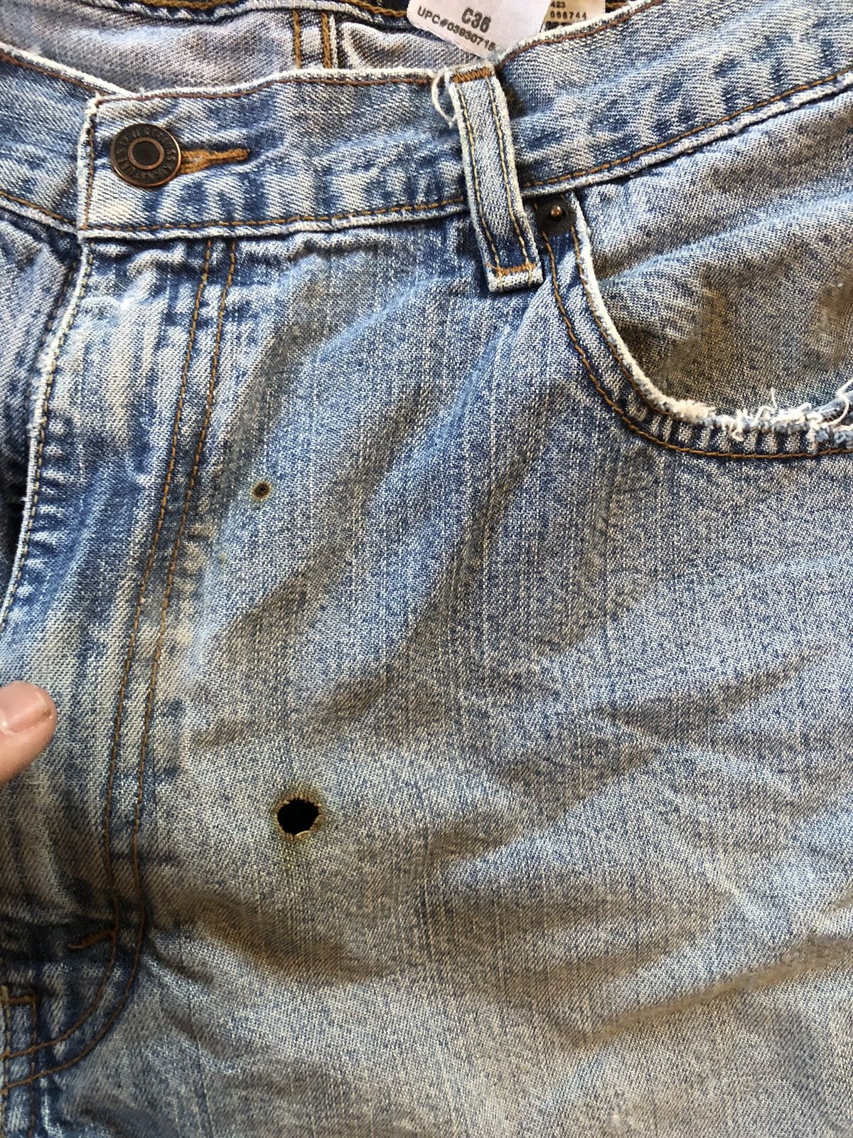 Levi's × Vintage Rare Thrashed Vintage Levi denims Size US 36 / EU 52 - 6 Thumbnail