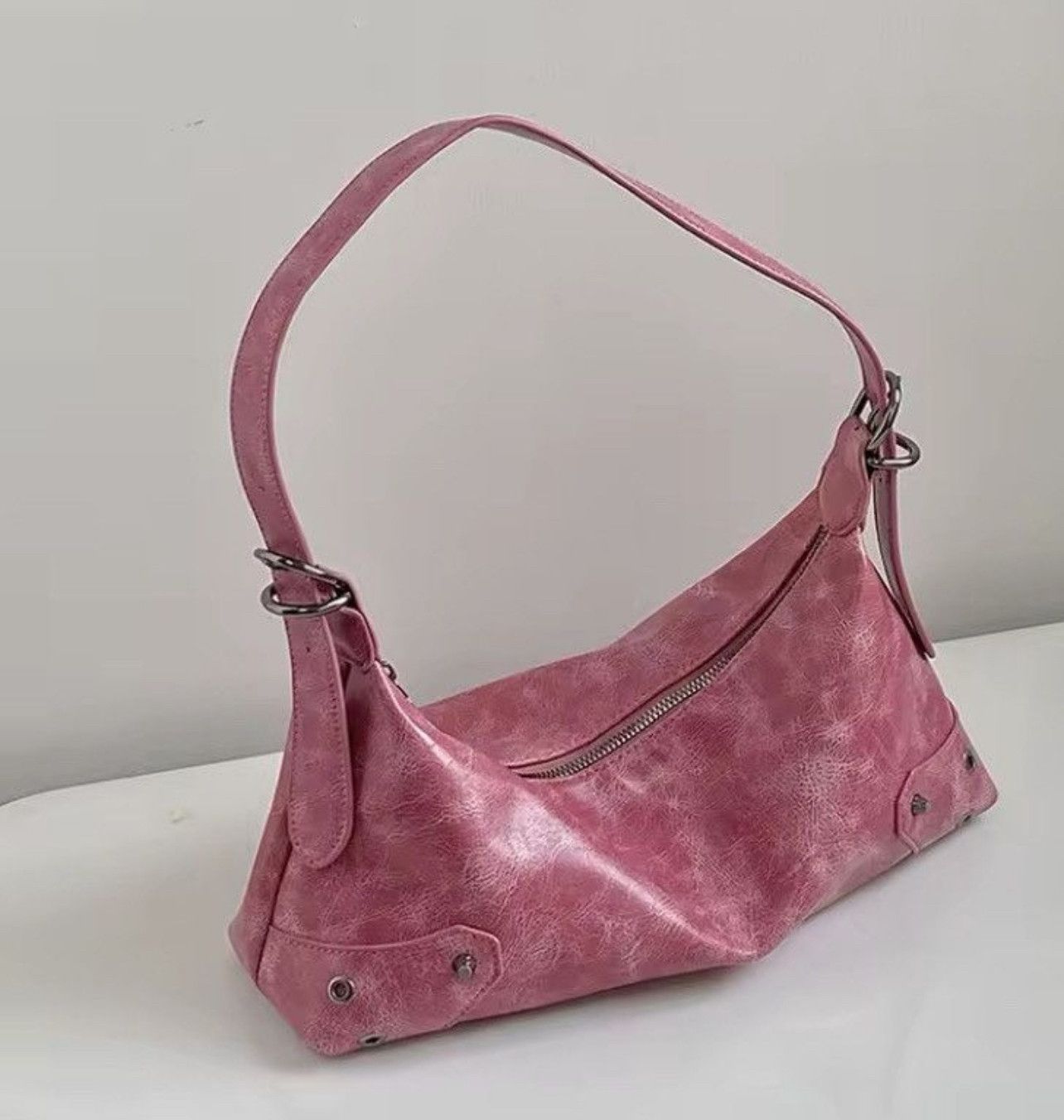 Vintage Retro Style PU Leather Small Shoulder Bag y2k unisex Size ONE SIZE - 1 Thumbnail