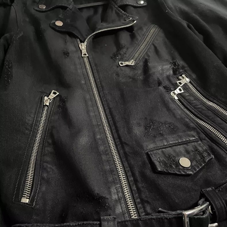 Amiri Black Suede Biker Jacket by Amiri-2506 Size US S / EU 44-46 / 1 - 6 Thumbnail