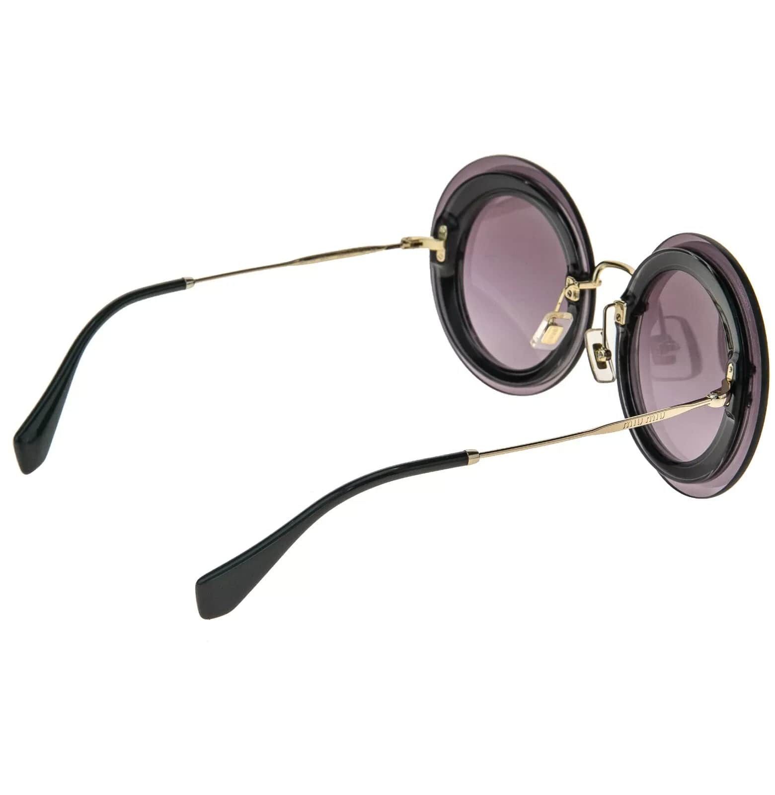 Miu Miu MIU MIU REVEAL 10R Purple Violet Fabric Gold Round MU10RS Size ONE SIZE - 2 Thumbnail