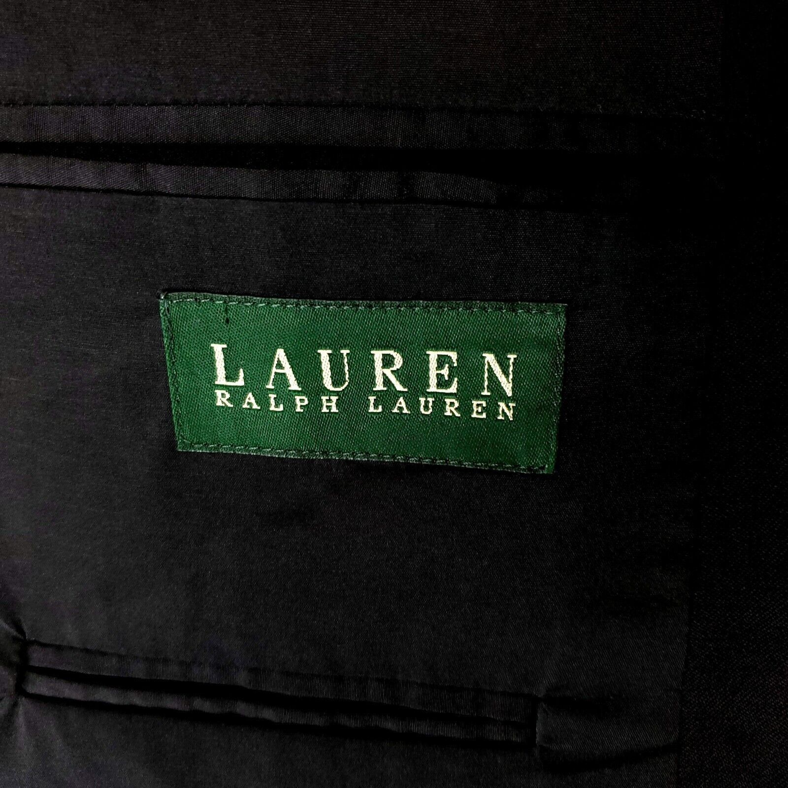 Lauren Ralph Lauren Lauren Ralph Lauren Wool 2 Button Blazer 44L Black Tagged 46 Size 44L - 7 Thumbnail
