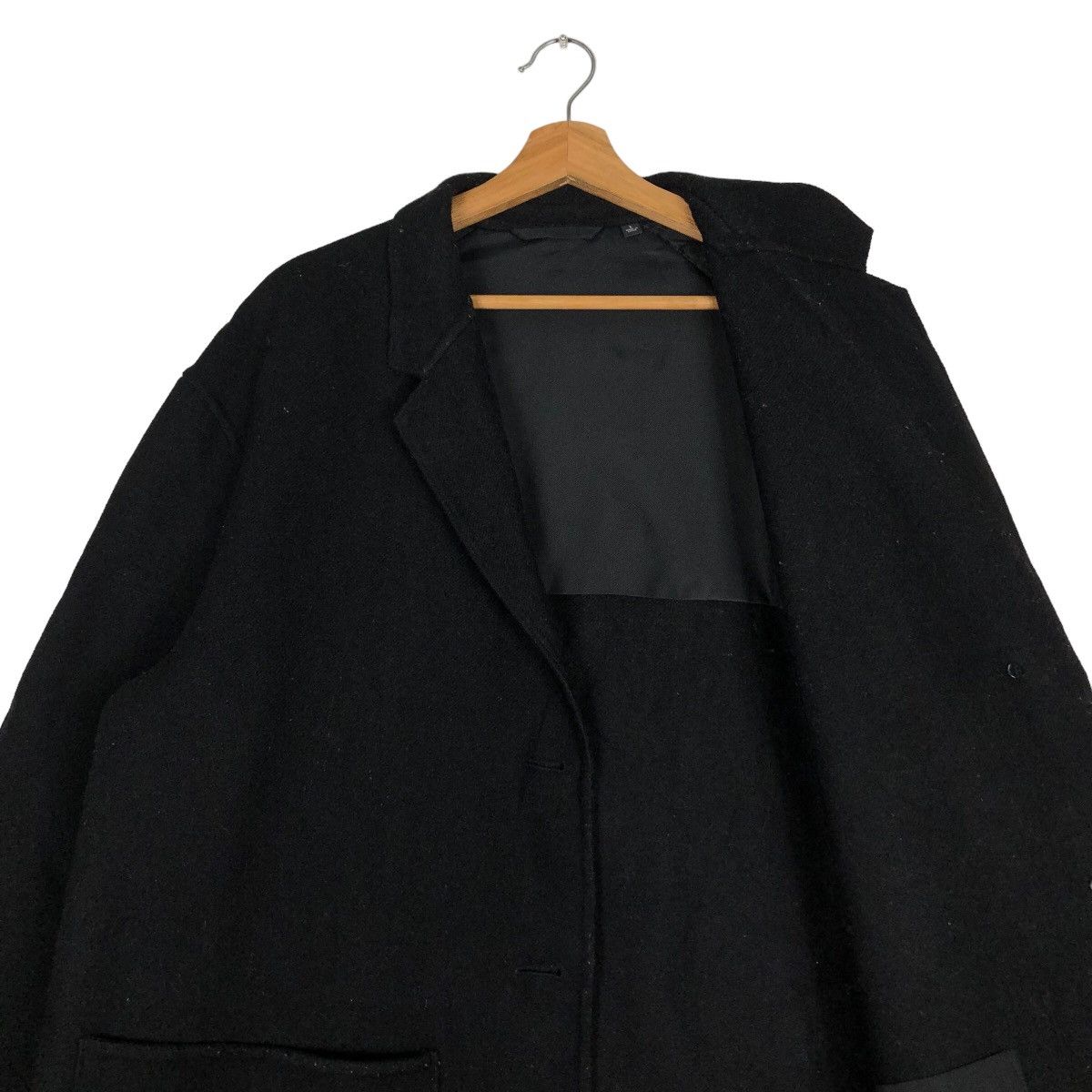 Japanese Brand 🔥Rich Black - Fly Coats Long Jacket Wool Uniqlo Undercover Size US L / EU 52-54 / 3 - 12 Thumbnail