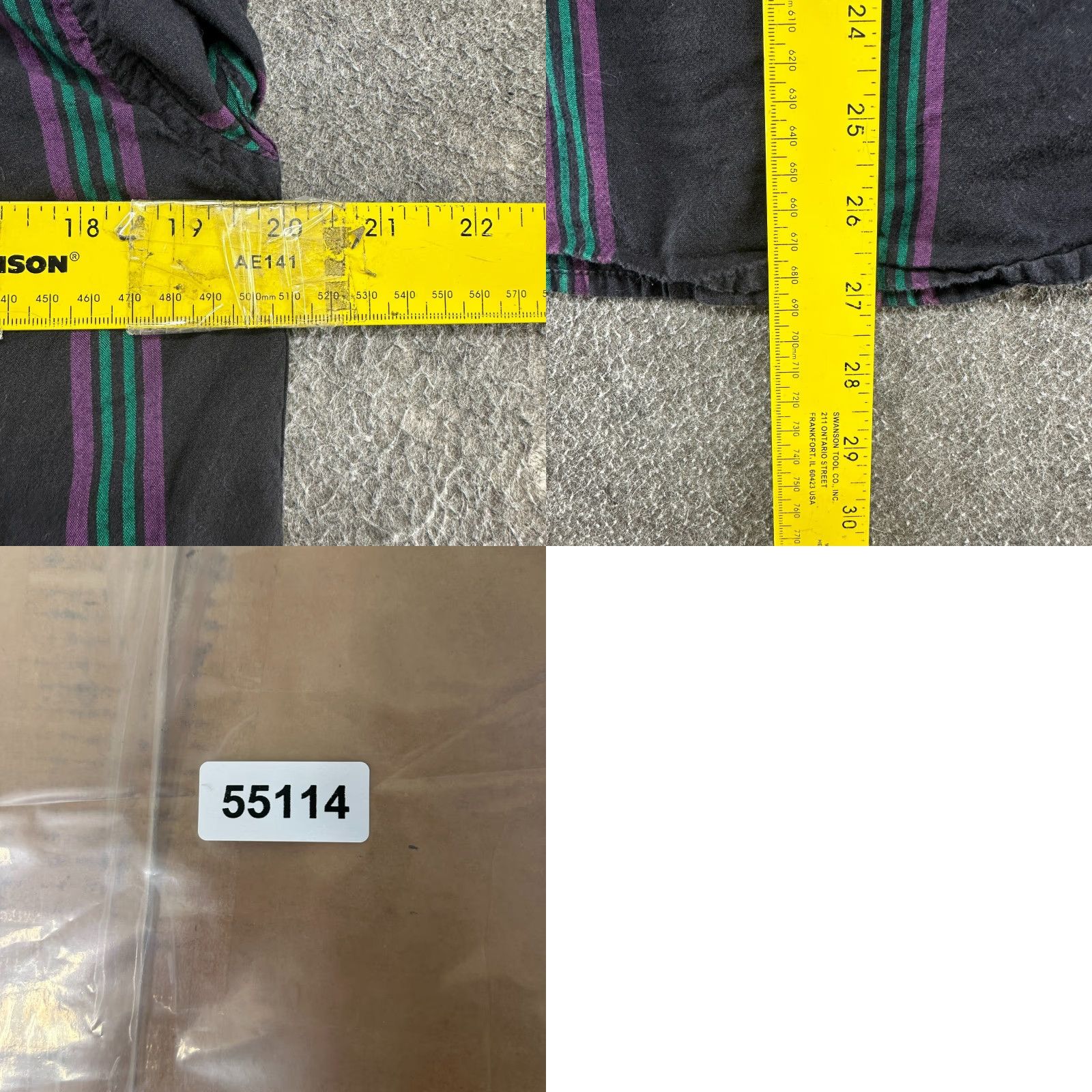 Pinko Stussy Shirt Mens Small Black Pink Green Long Sleeve Button Up Striped Cotton Size US S / EU 44-46 / 1 - 8 Thumbnail