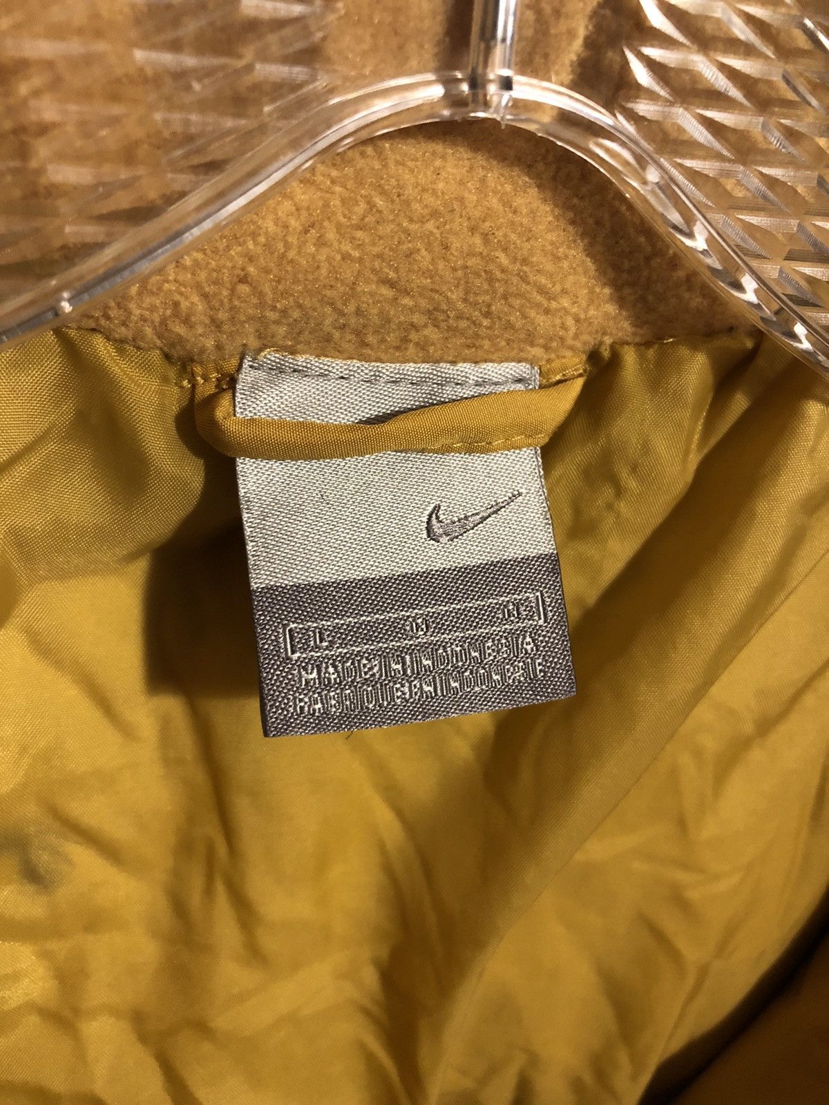 Nike × Vintage Vintage 90’s Y2K Mustard Nike Duck Down Puffer Vest Drill Size US L / EU 52-54 / 3 - 4 Thumbnail