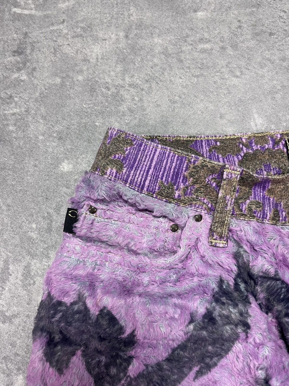 Just Cavalli SS2005 Just Cavalli Mountain Peninsula Purple Pants 26 27 Size 26" / US 2 / IT 38 - 8 Thumbnail
