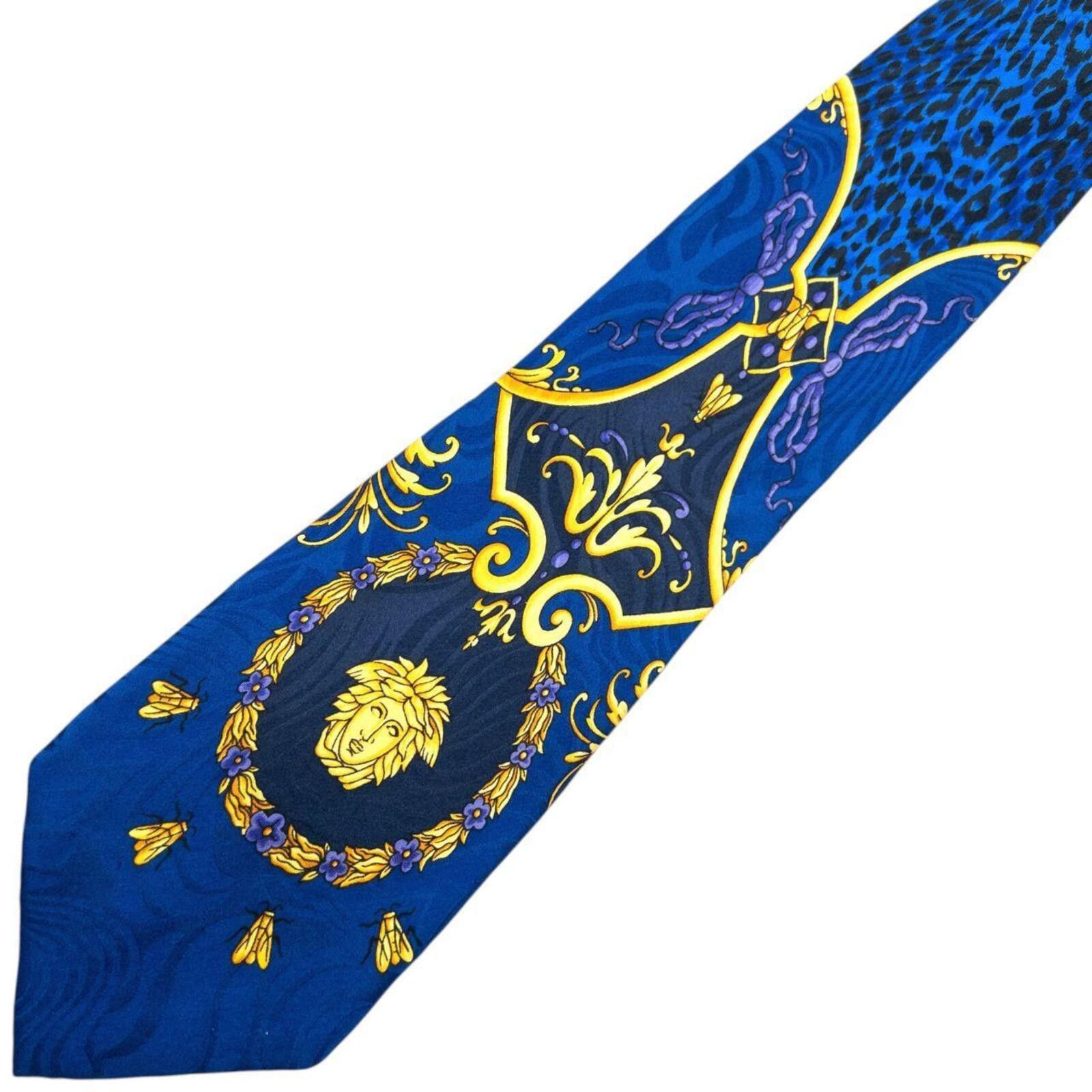 Versace Vintage 90s Gianni Versace Baroque Leopard Print Silk Tie Size ONE SIZE - 5 Thumbnail