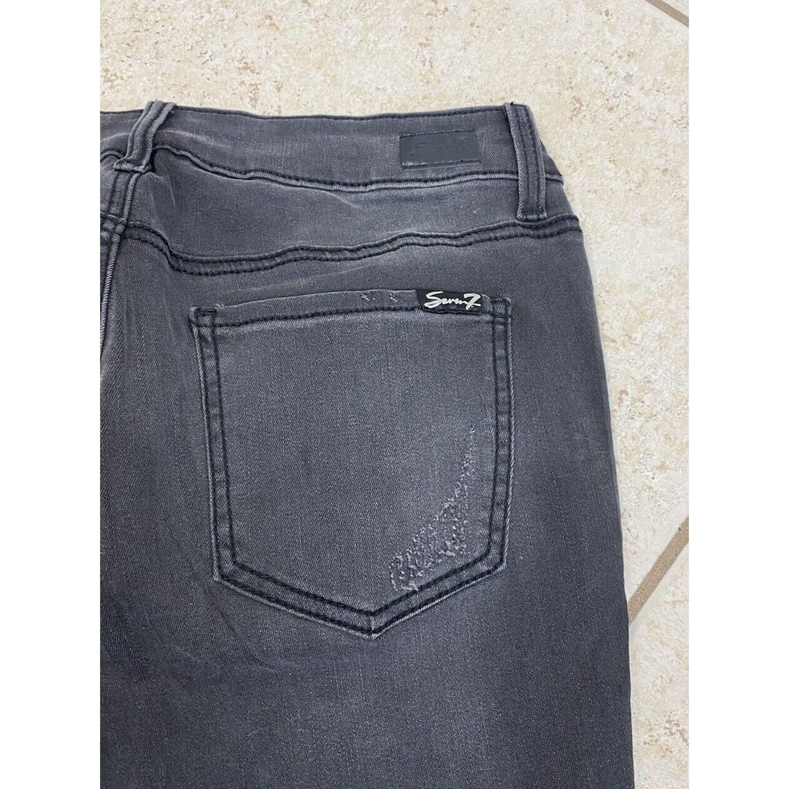Seven 7 NWT Seven7 Jeans 8 Mid-Rise Skinny Rhinestones Stretch Size 30" / US 8 / IT 44 - 8 Thumbnail
